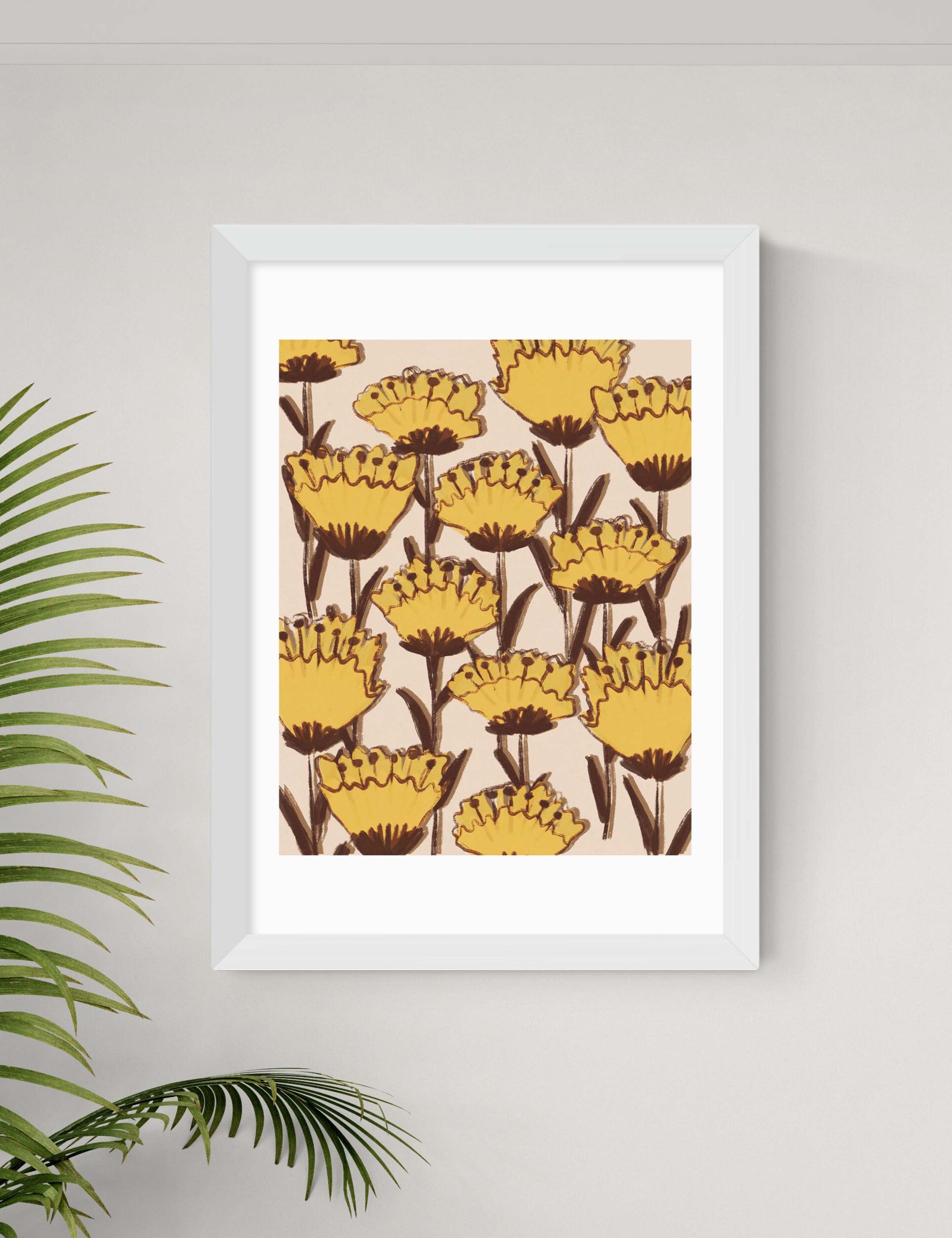 Yellow Wildflowers Rectangle Framed Art 2 of 2