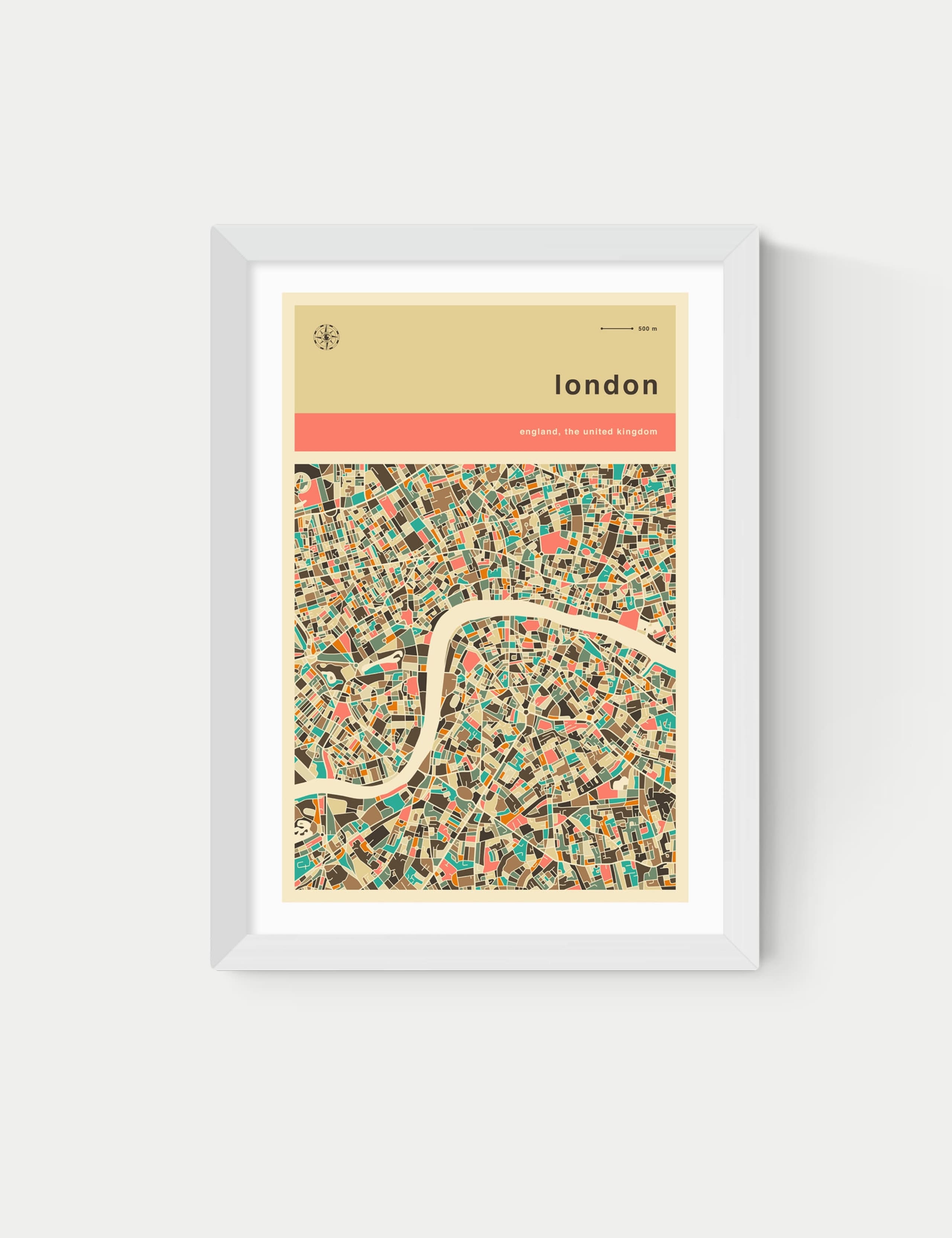 London Streetguide Orange Framed Art Print 1 of 2