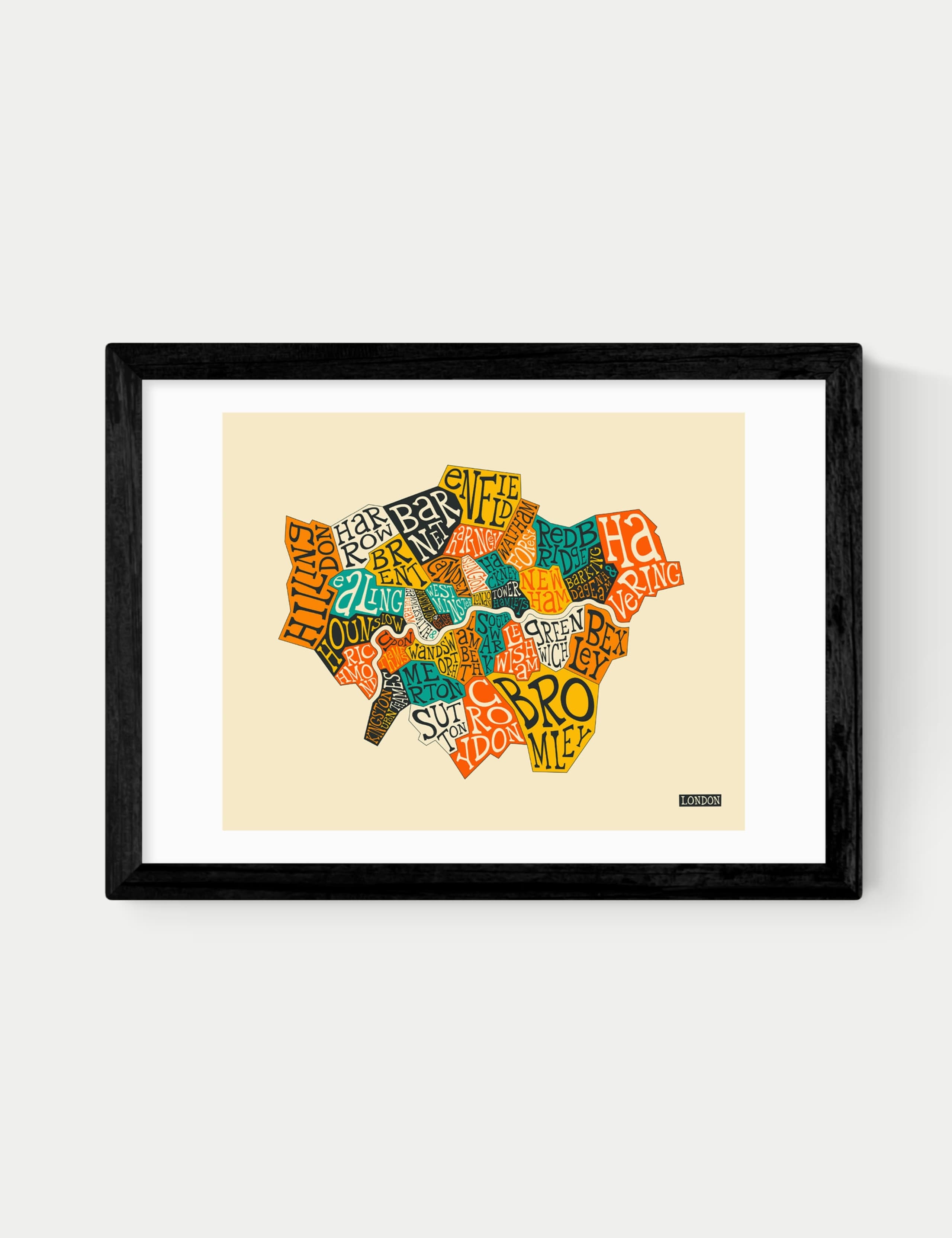 London Boroughs Framed Art Print 1 of 2