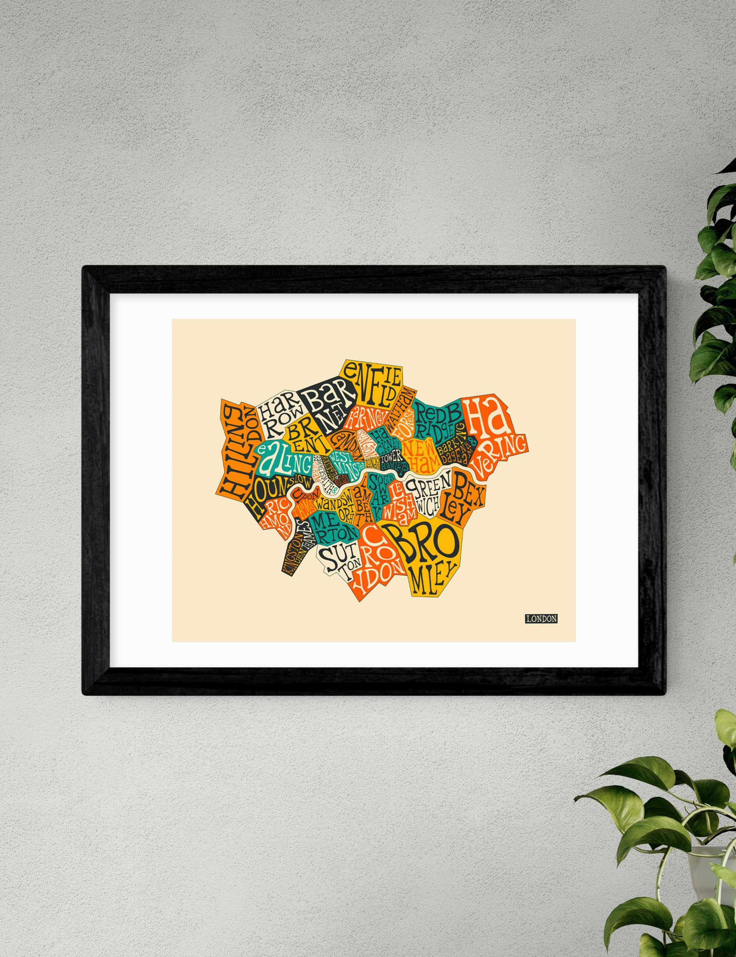 London Boroughs Framed Art Print 2 of 2
