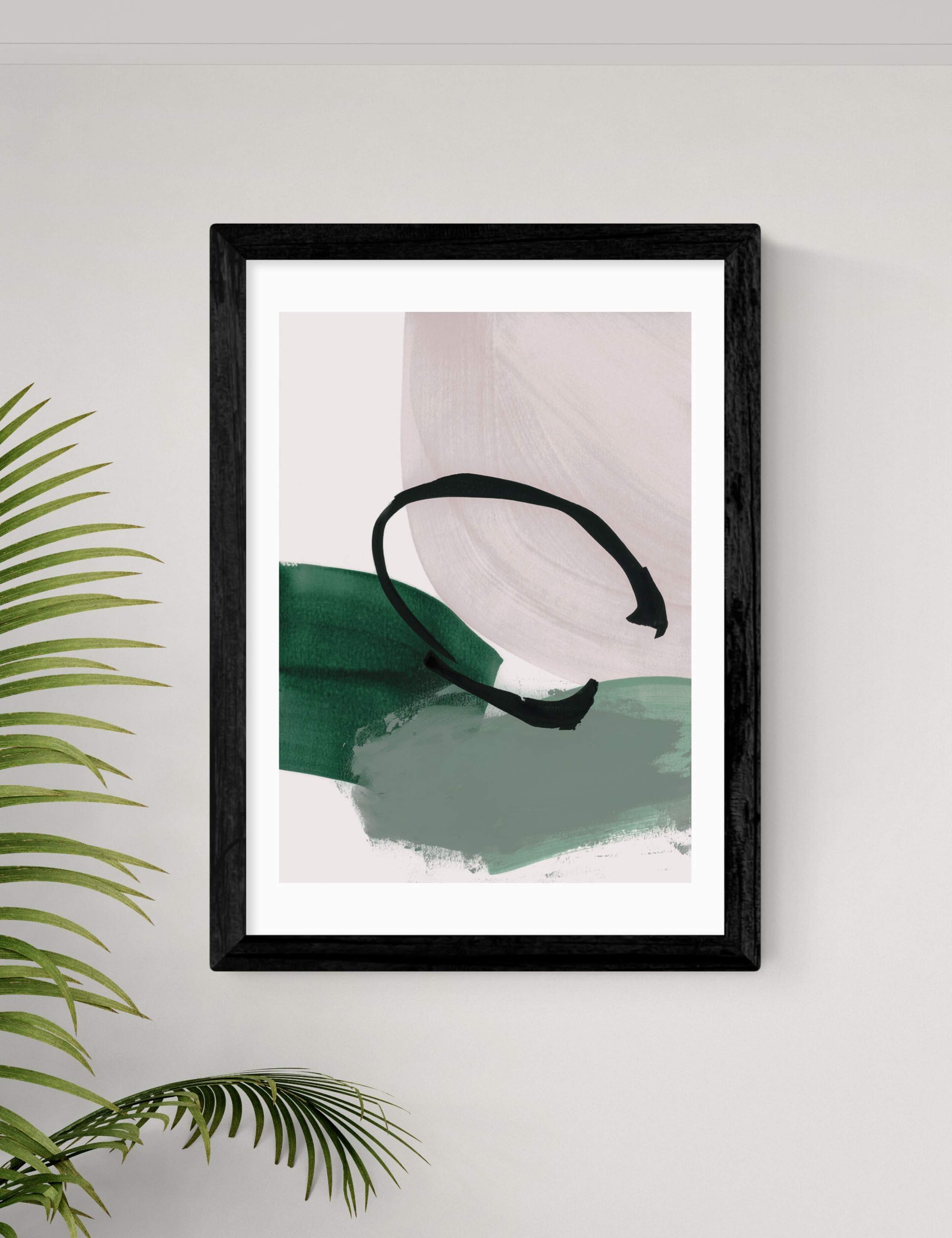 Abstract Minimalist Rectangle Framed Art 2 of 2