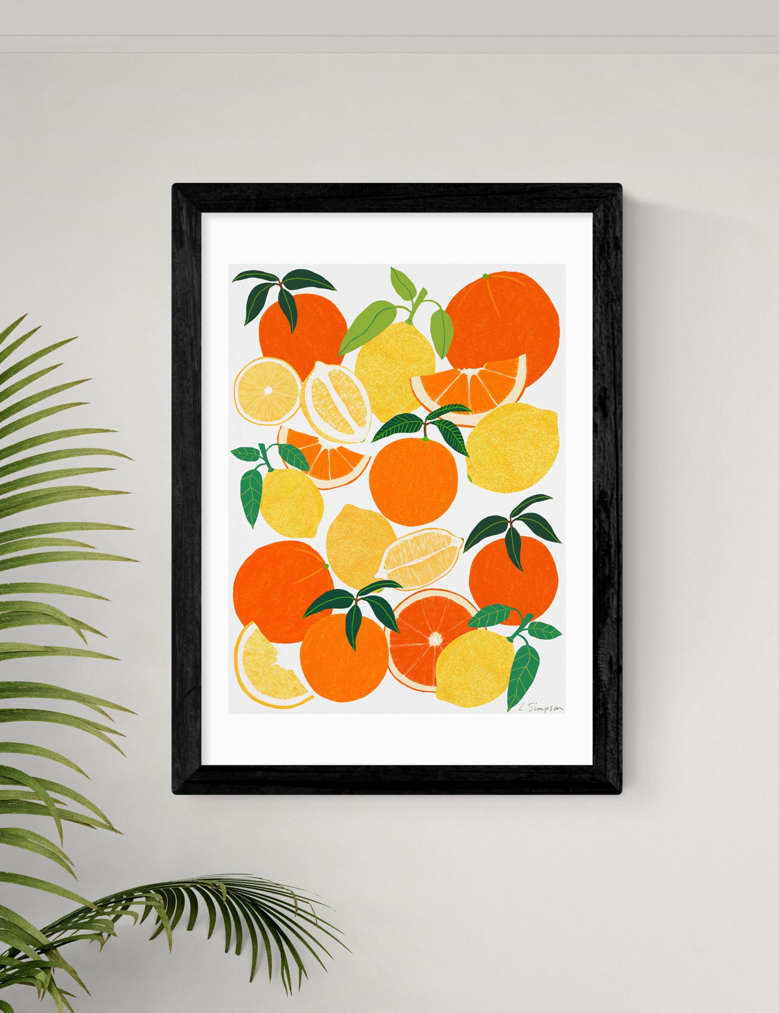 Orange and Lemon Harvest Framed Art 2 of 2