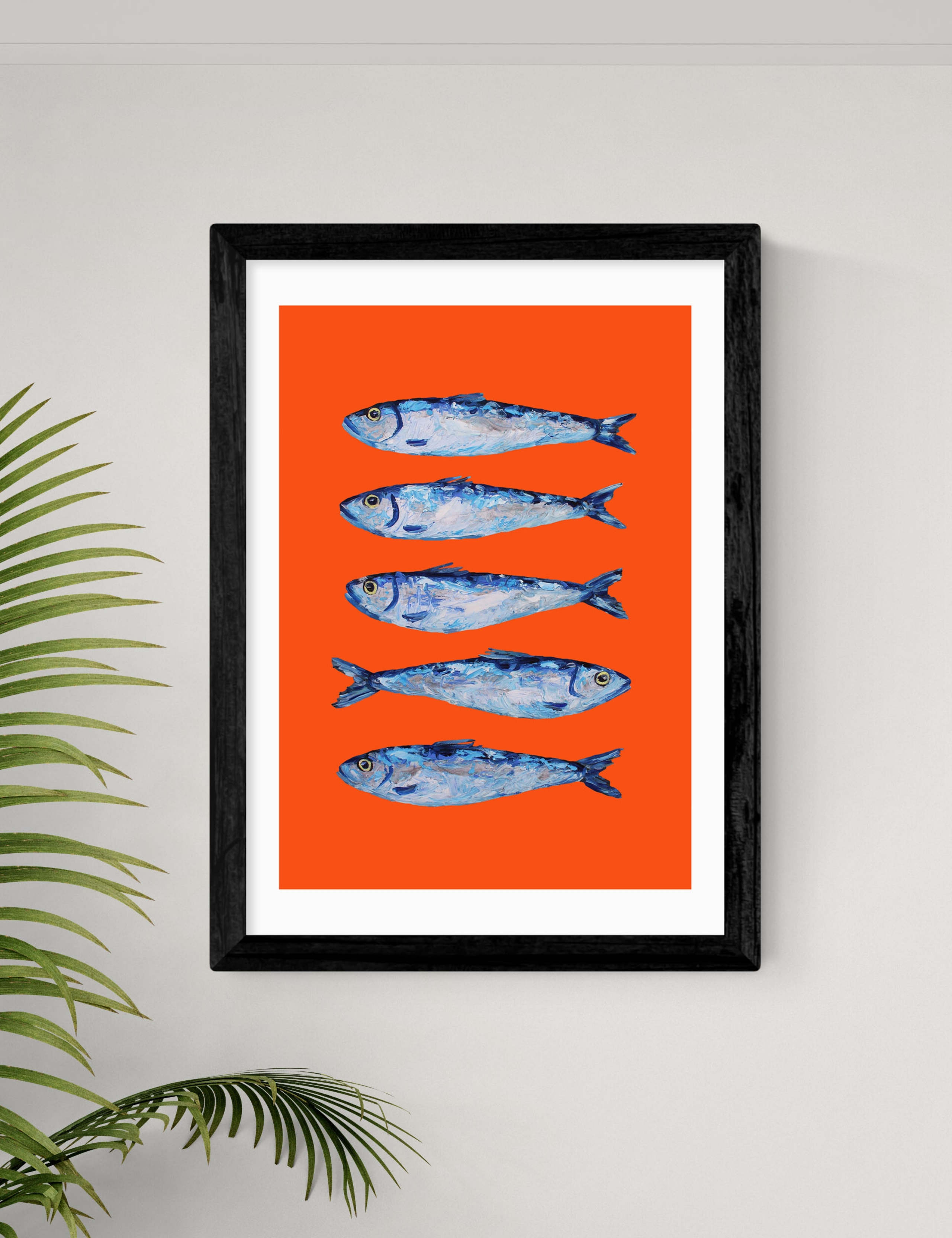 Sardines Orange Framed Art Print 2 of 2
