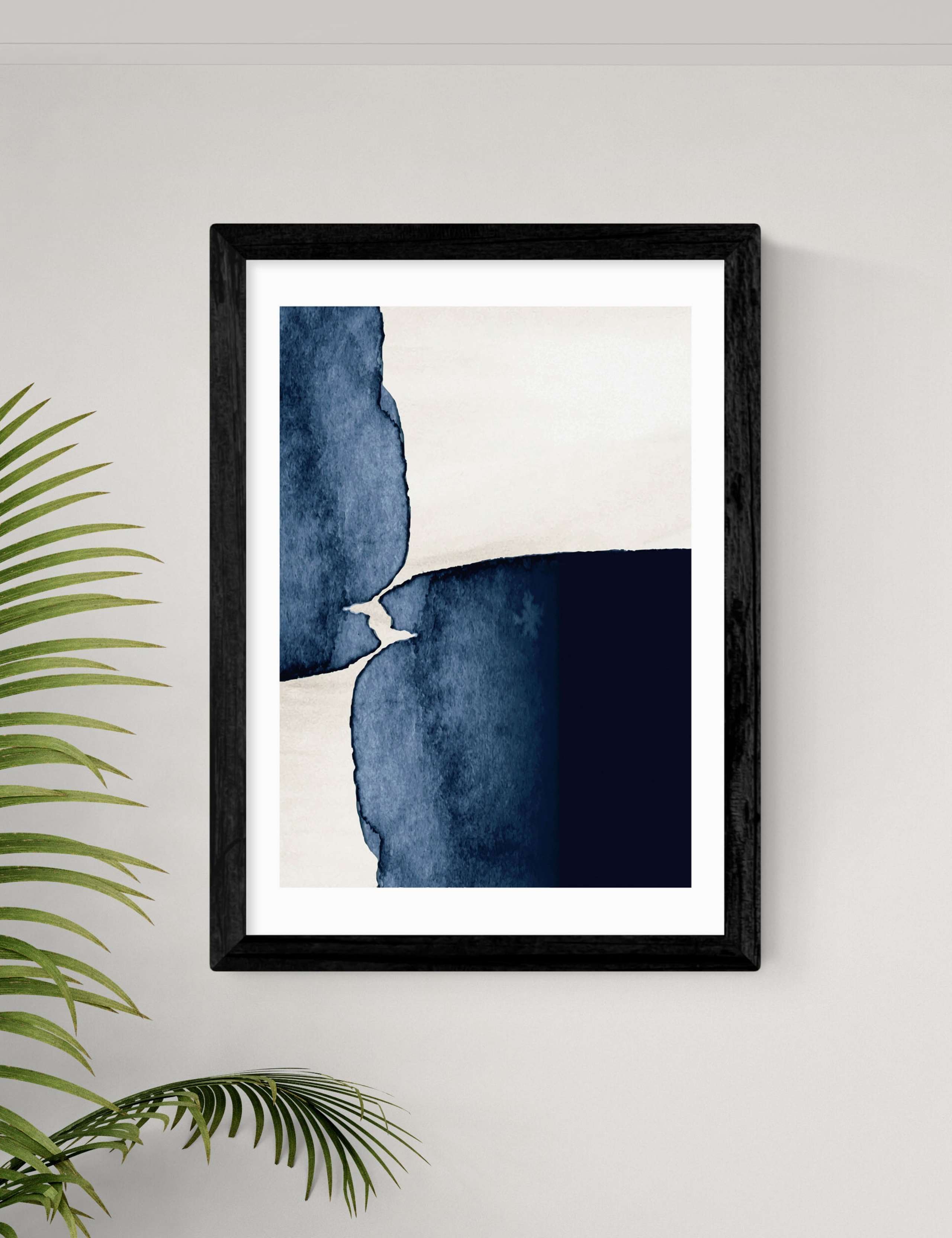 Watercolour Abstract Rectangle Framed Art 2 of 2