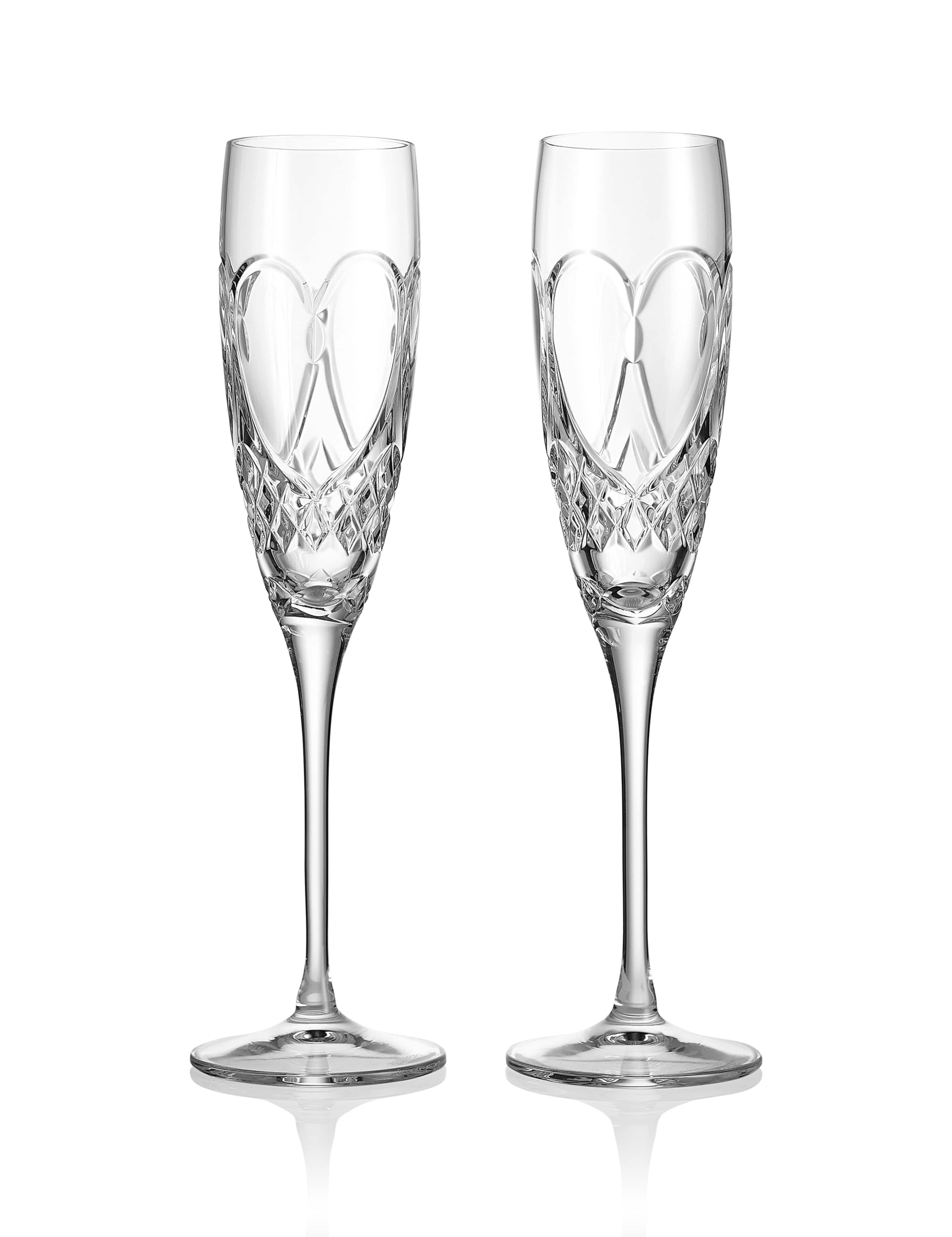 Set of 2 Crystal Champagne Flutes 2 of 4