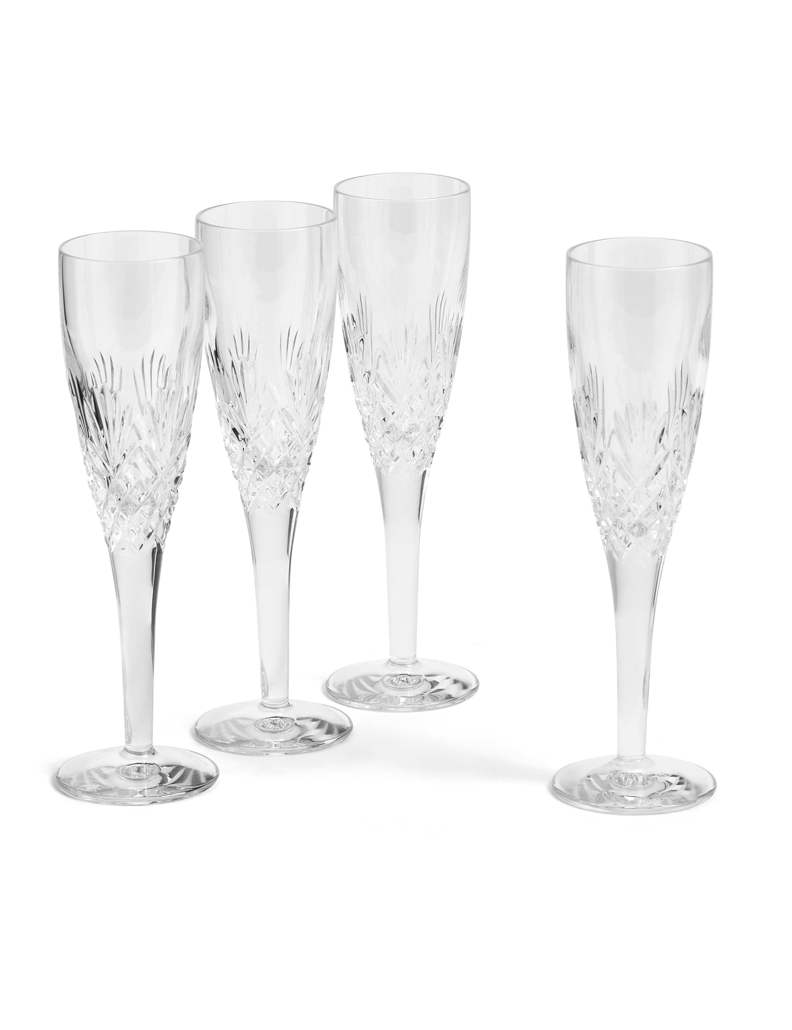Set of 4 Crystal Champagne Flutes 2 of 5