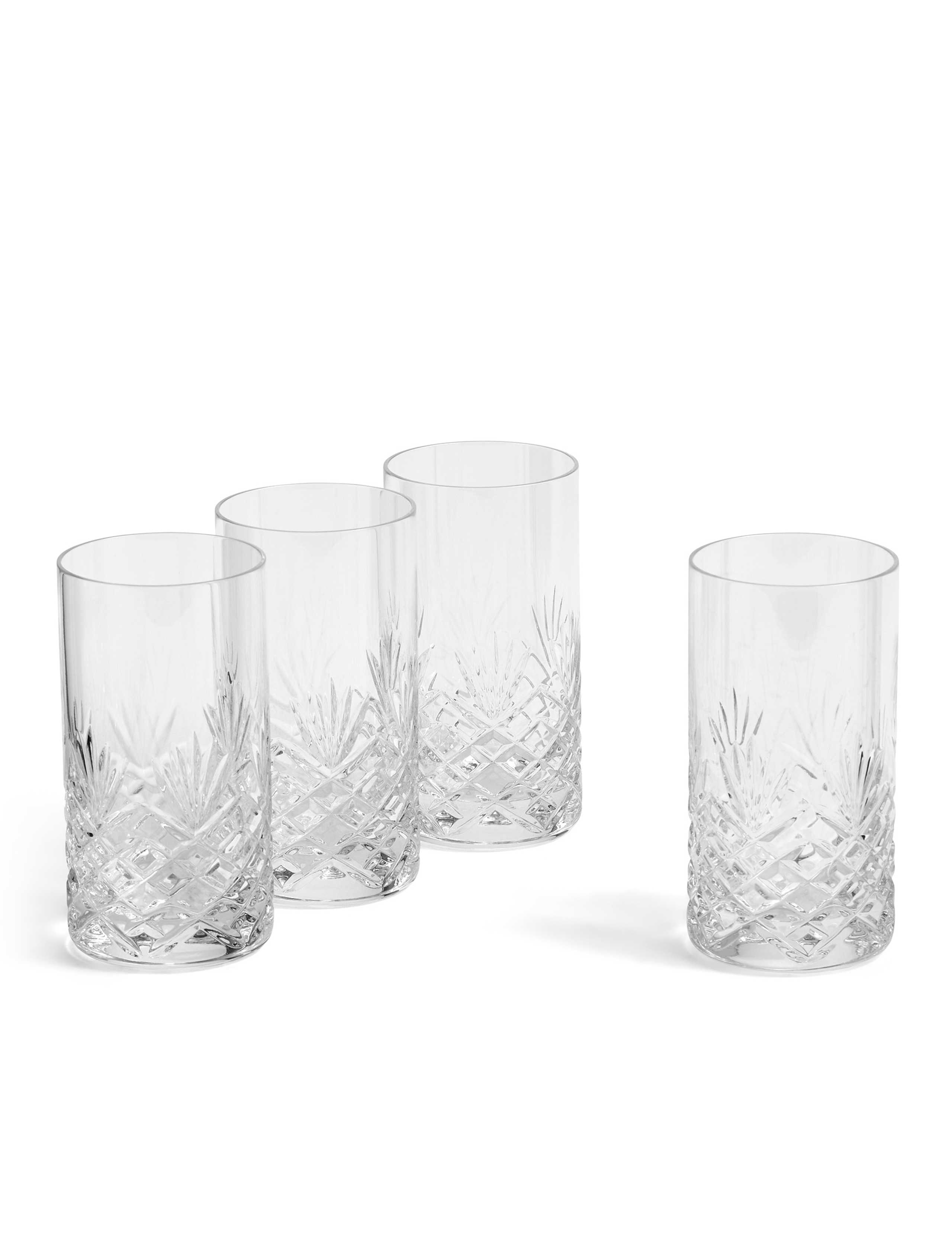 Set of 4 Crystal Highball Glasses 2 of 4
