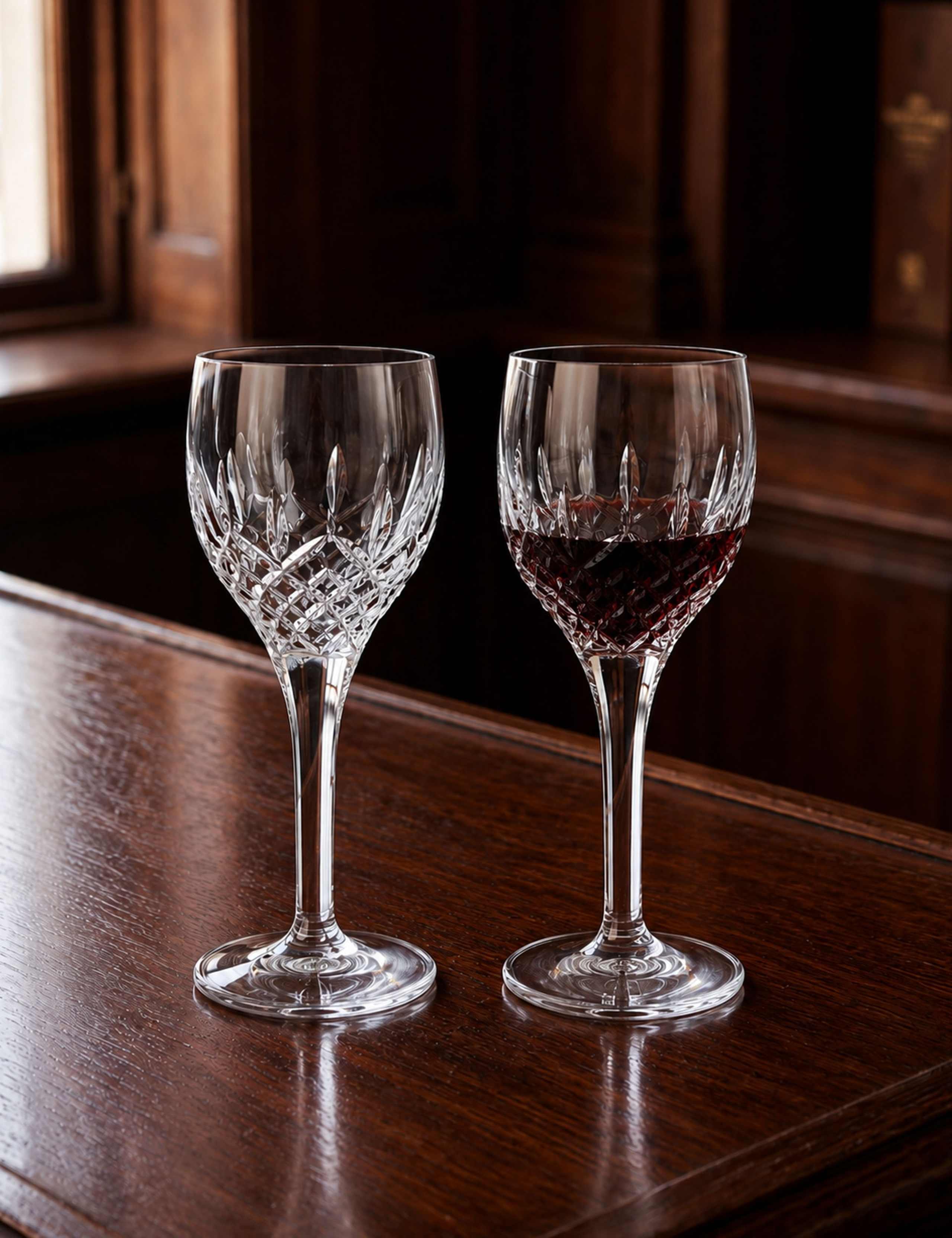 Set of 2 Ashmere Crystal Wine Glasses 3 of 4