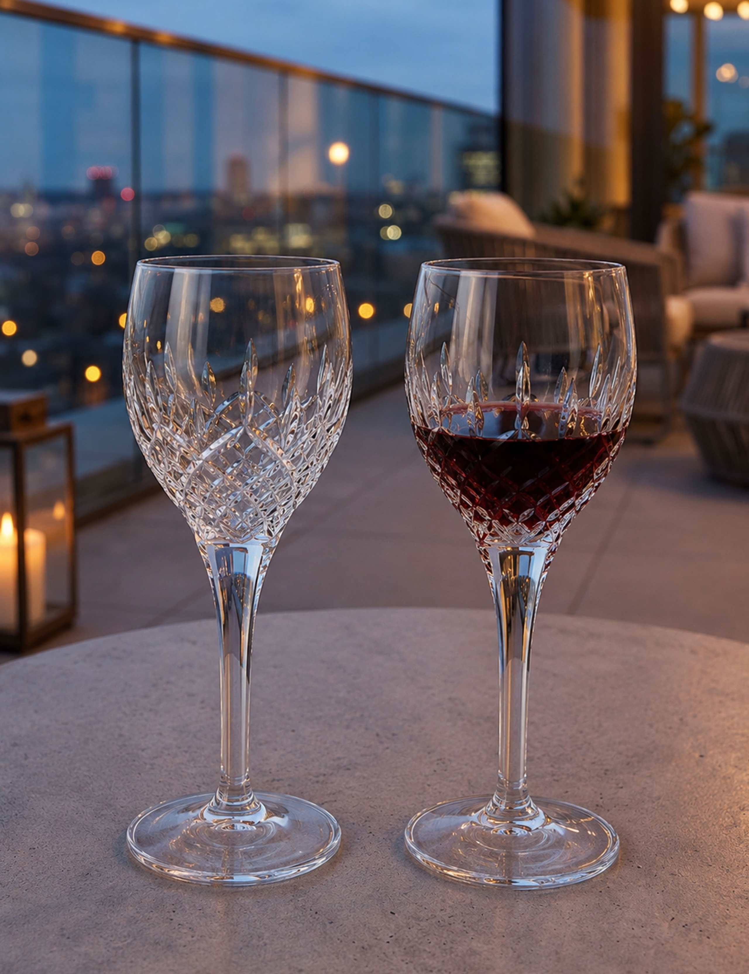 Set of 2 Ashmere Crystal Wine Glasses 4 of 4
