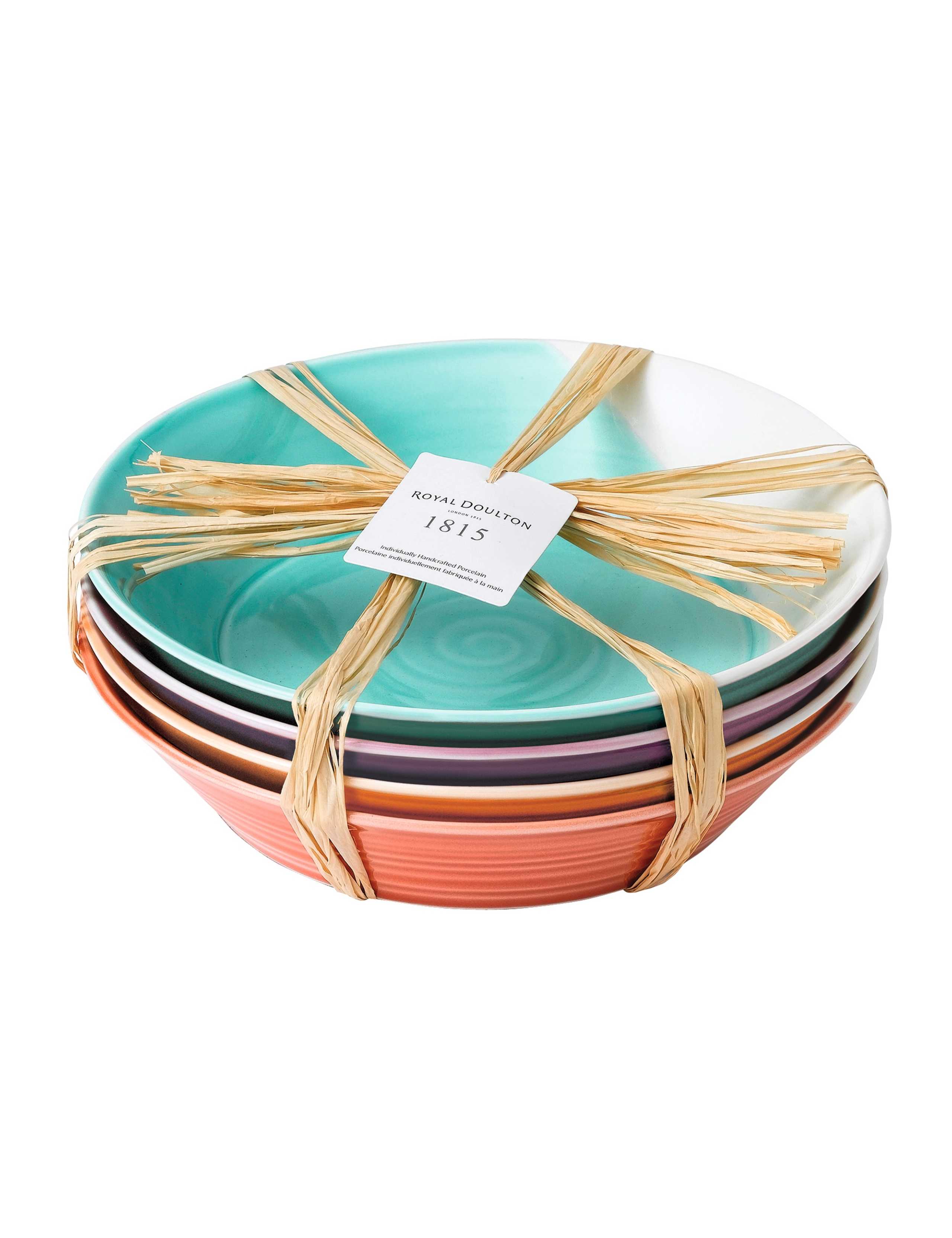 Set of 4 Bright Pasta Bowls 3 of 3