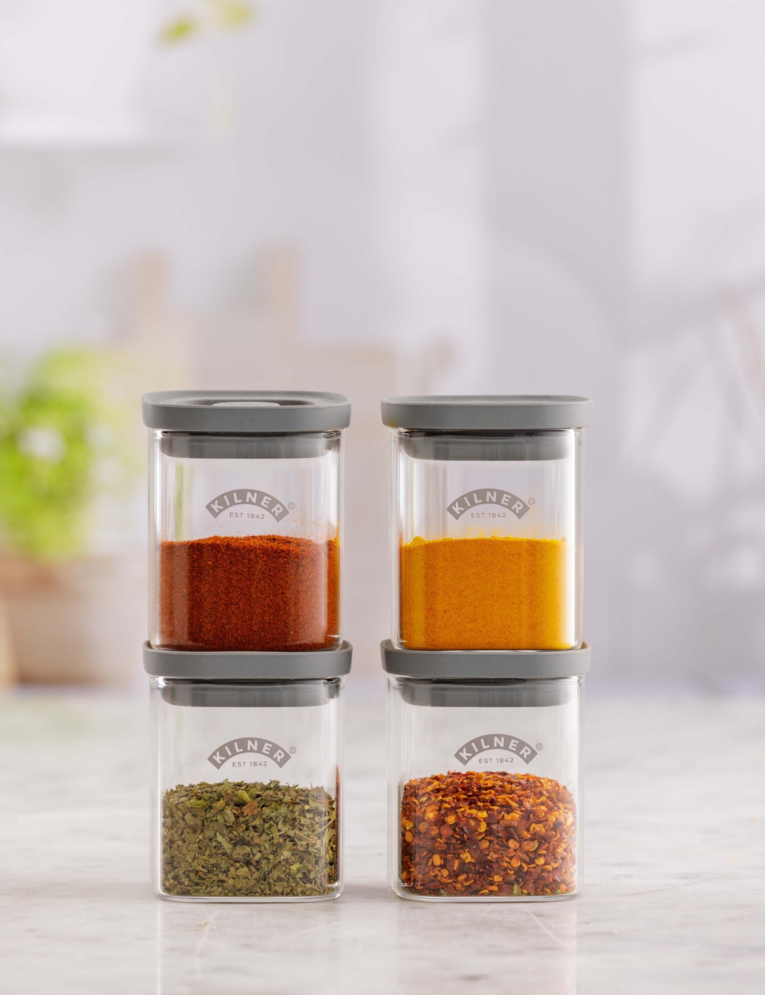 Set of 8 Square 0.16L Fresh Storage Jars 4 of 5