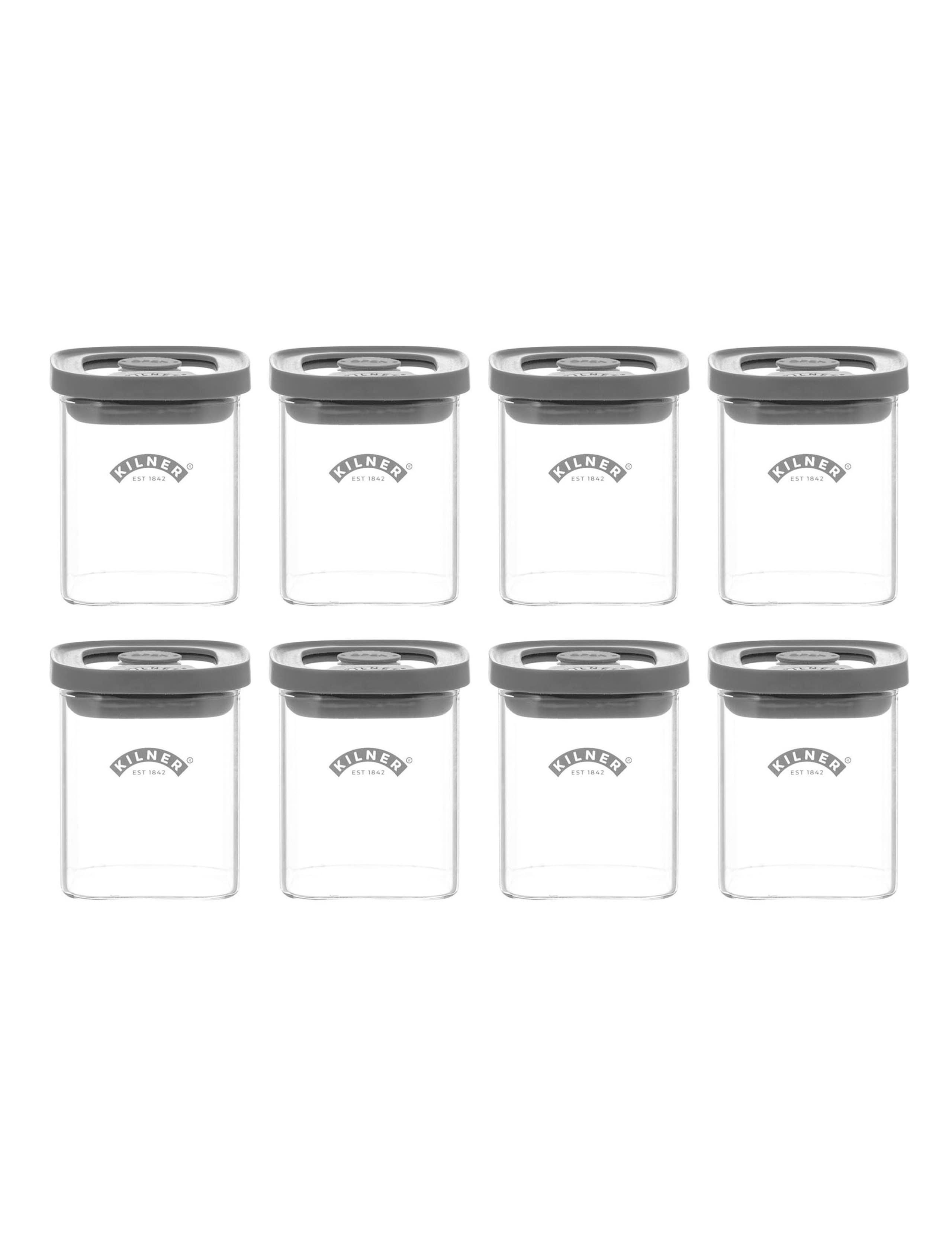 Set of 8 Square 0.16L Fresh Storage Jars 2 of 5