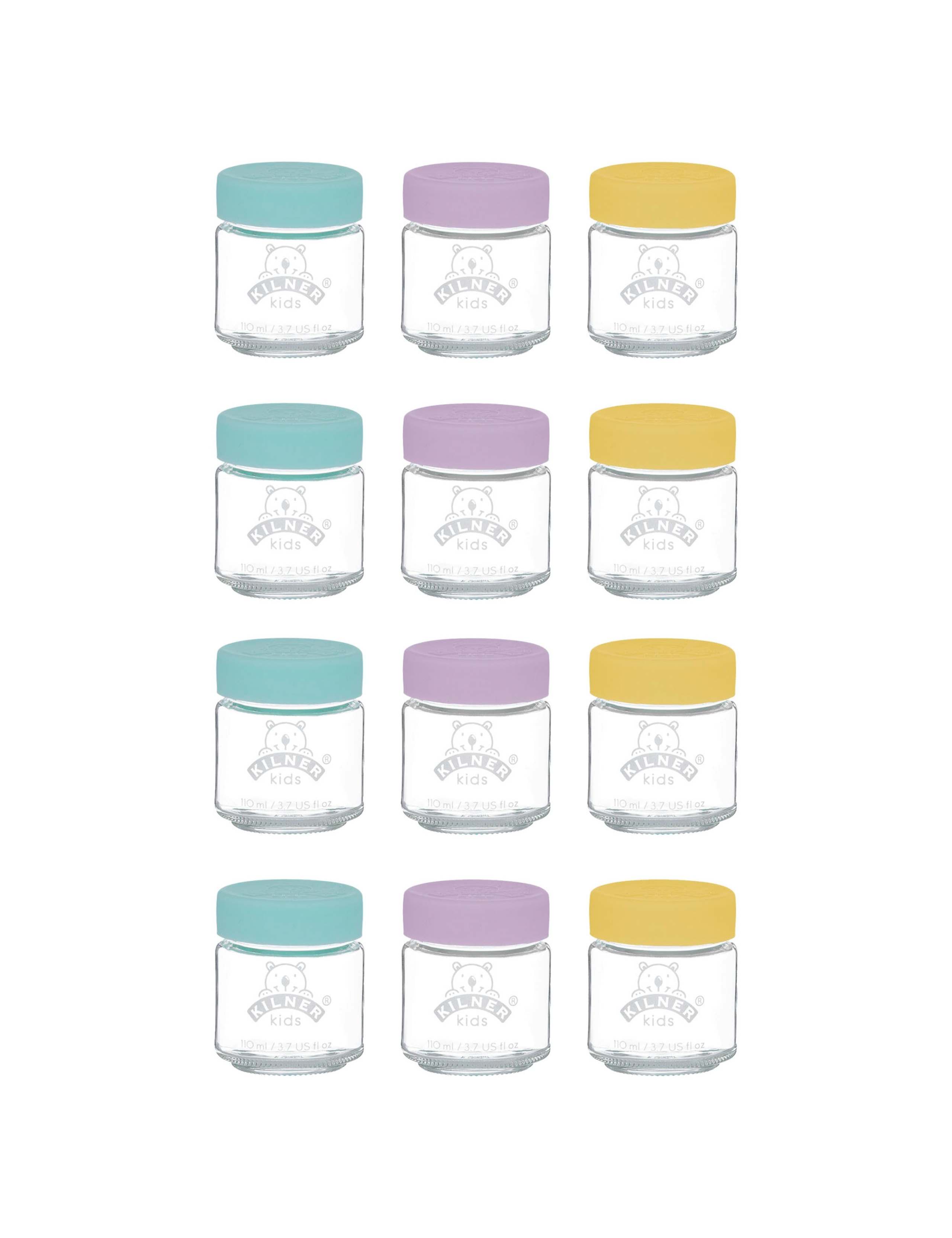 Set of 12 110ml Round Glass Storage Jars 2 of 3