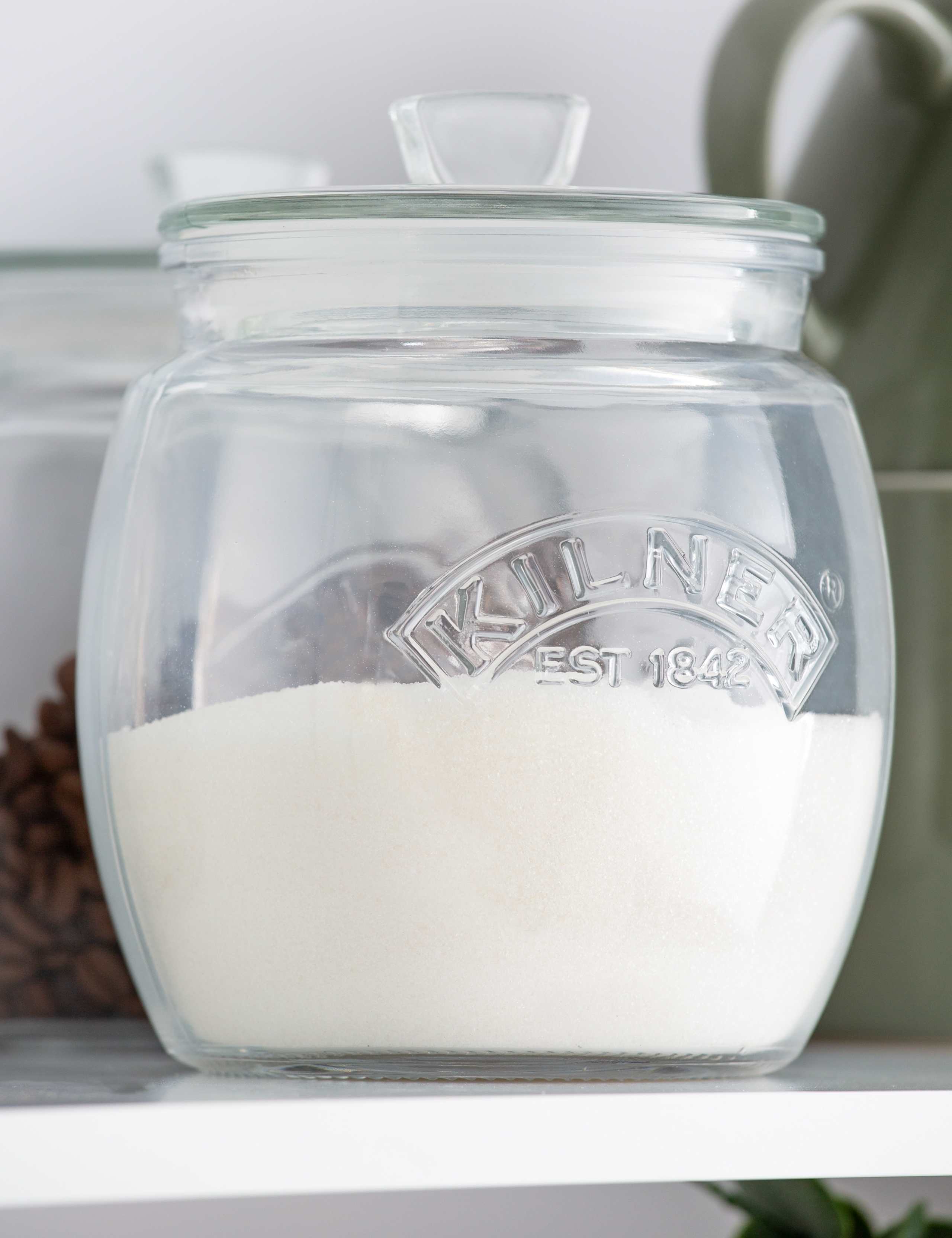 Set of 2 Round Glass Storage Jars 3 of 3