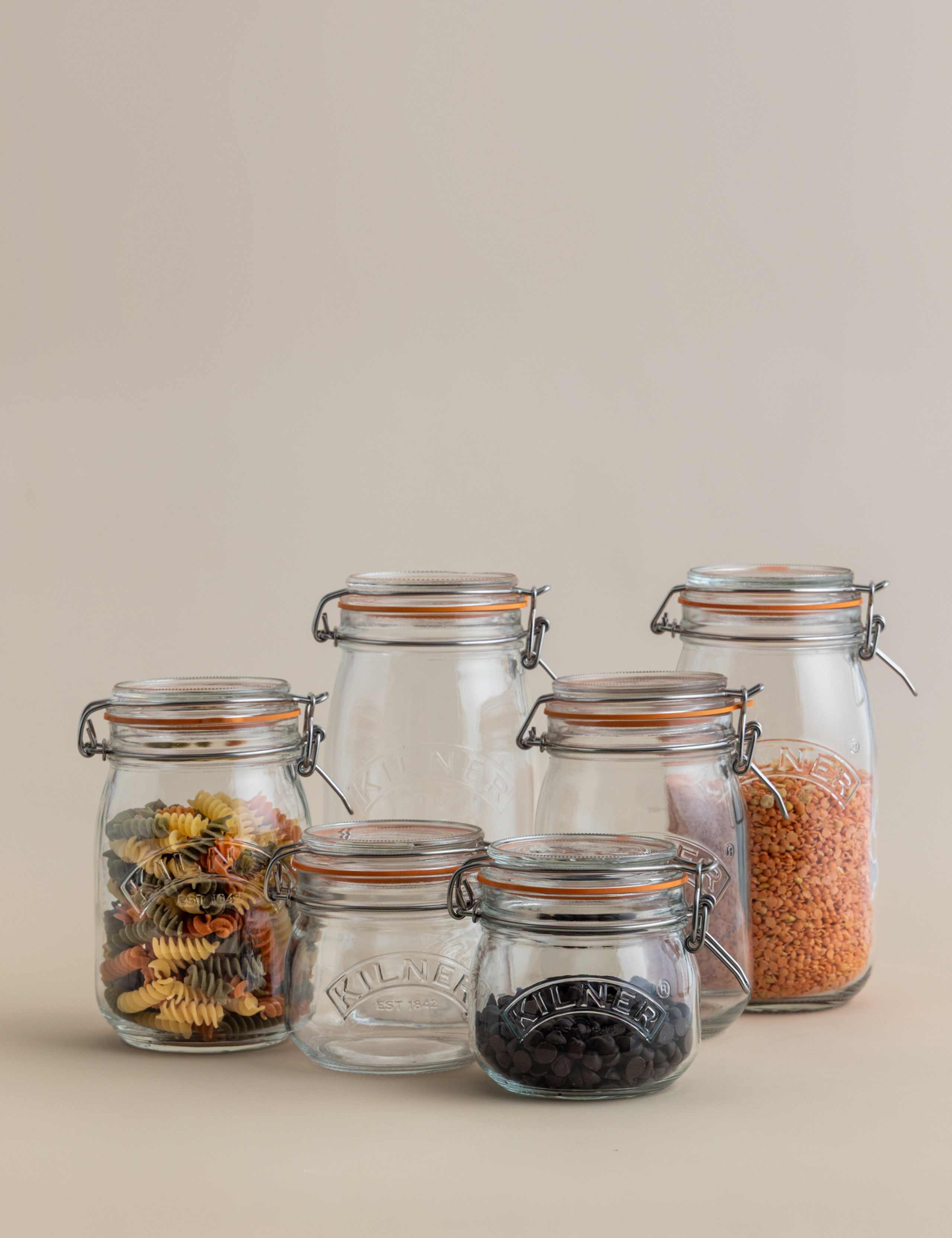 Set of 6 Round Glass Storage Jars 3 of 5