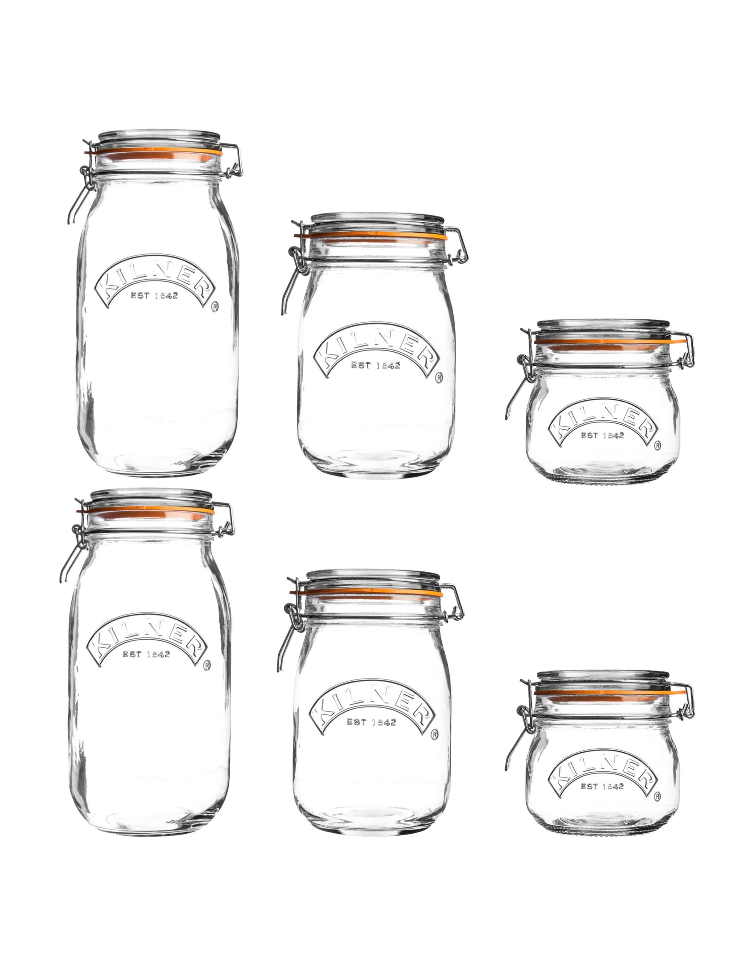 Set of 6 Round Glass Storage Jars 2 of 5