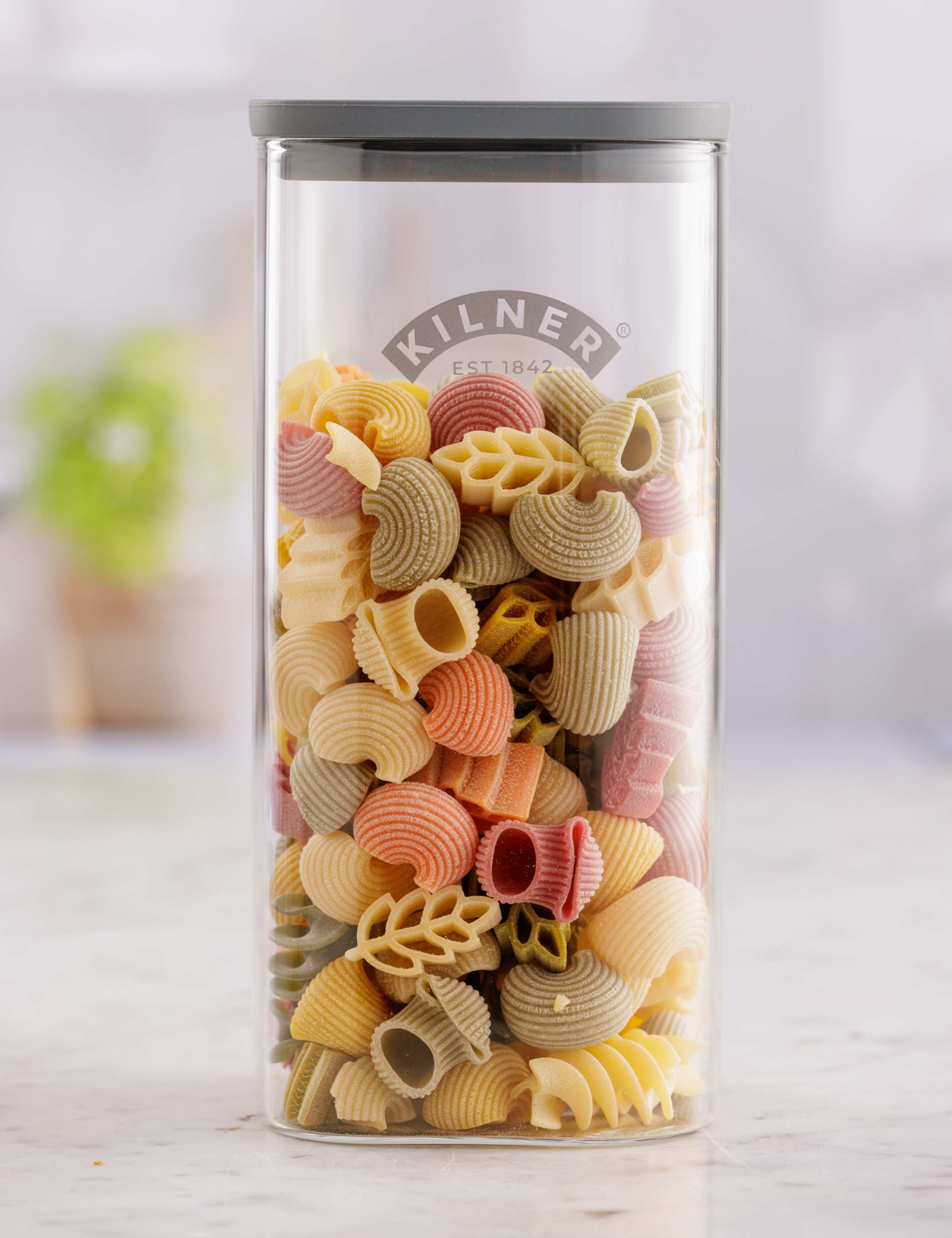 Set of 3 1.5L Square Glass Storage Jars 4 of 4