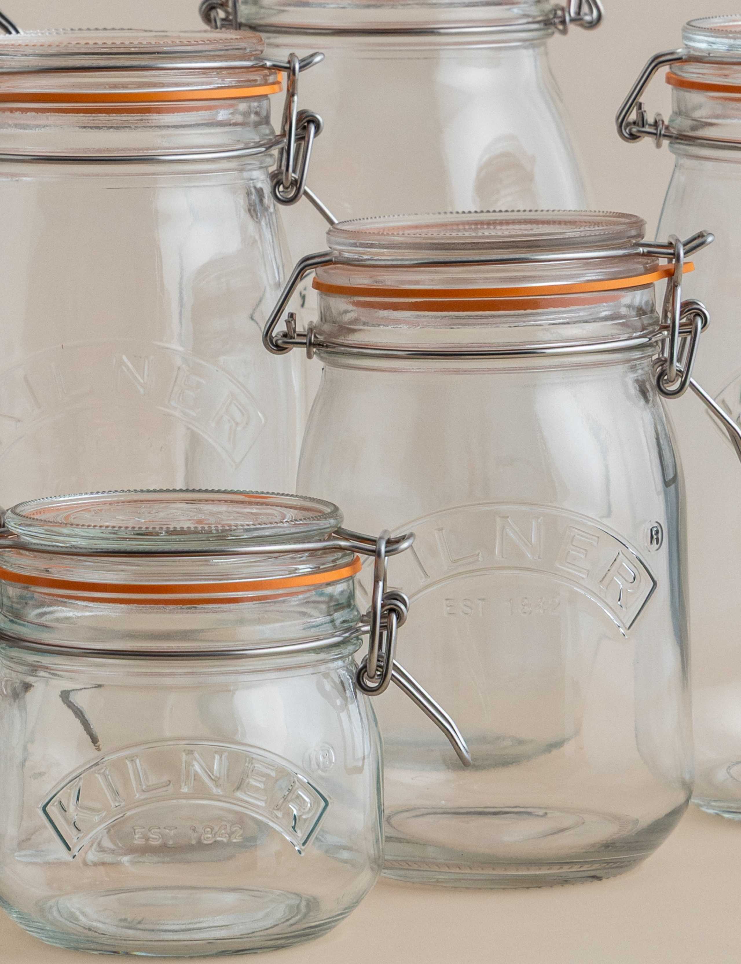 Set of 8 Round Clip Top Pantry Jars 3 of 5