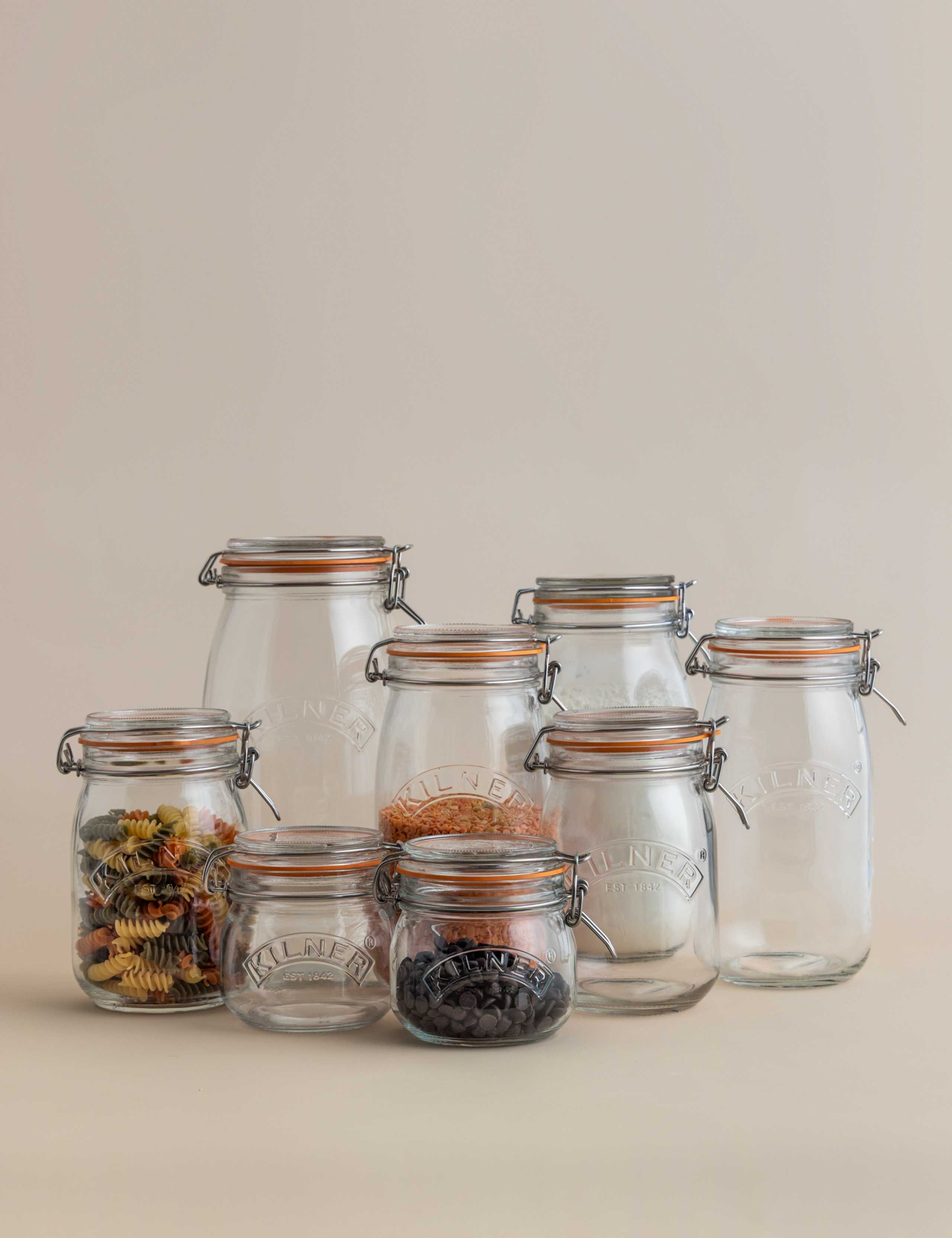 Set of 8 Round Clip Top Pantry Jars 4 of 5