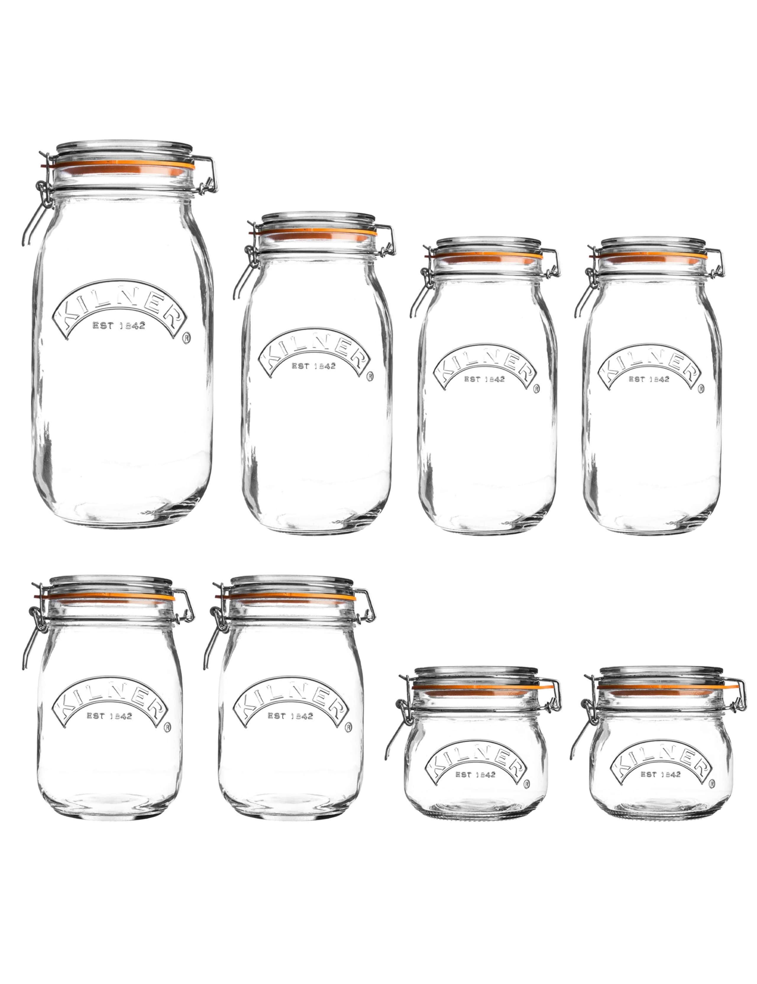 Set of 8 Round Clip Top Pantry Jars 2 of 5