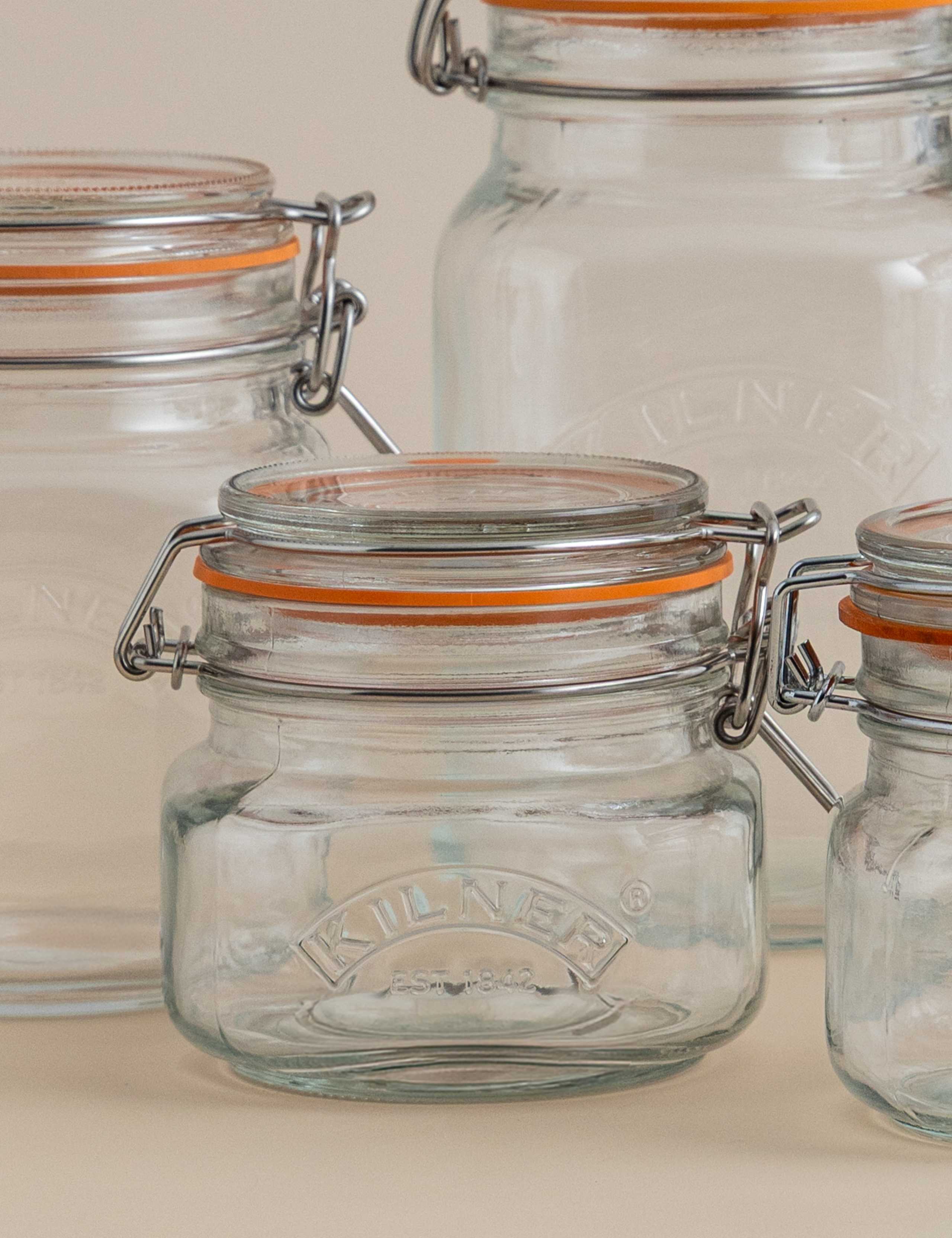 Set of 6 Square Clip Top Pantry Jars 3 of 5