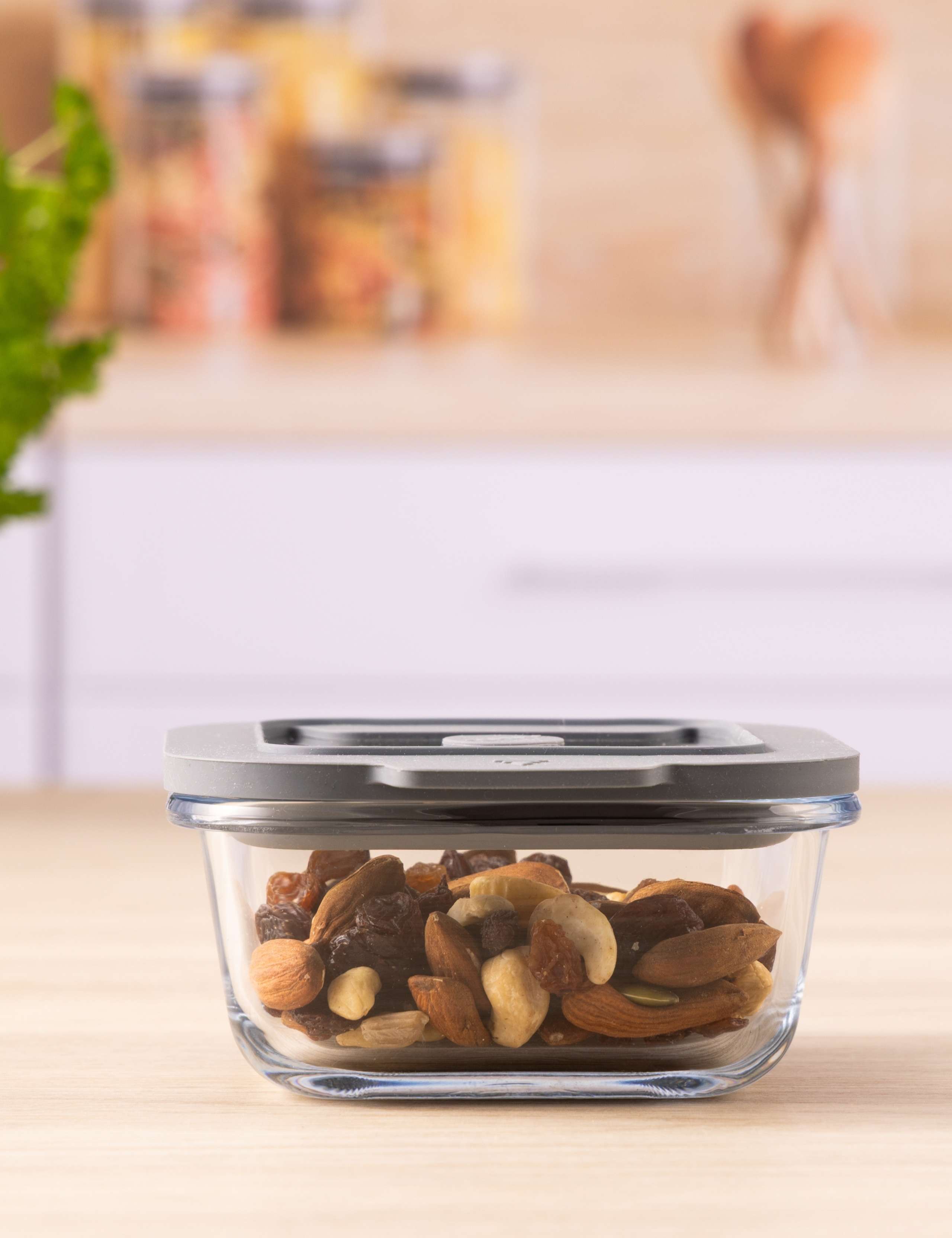 Set of 4 0.31L Square Glass Storage Jars 4 of 5