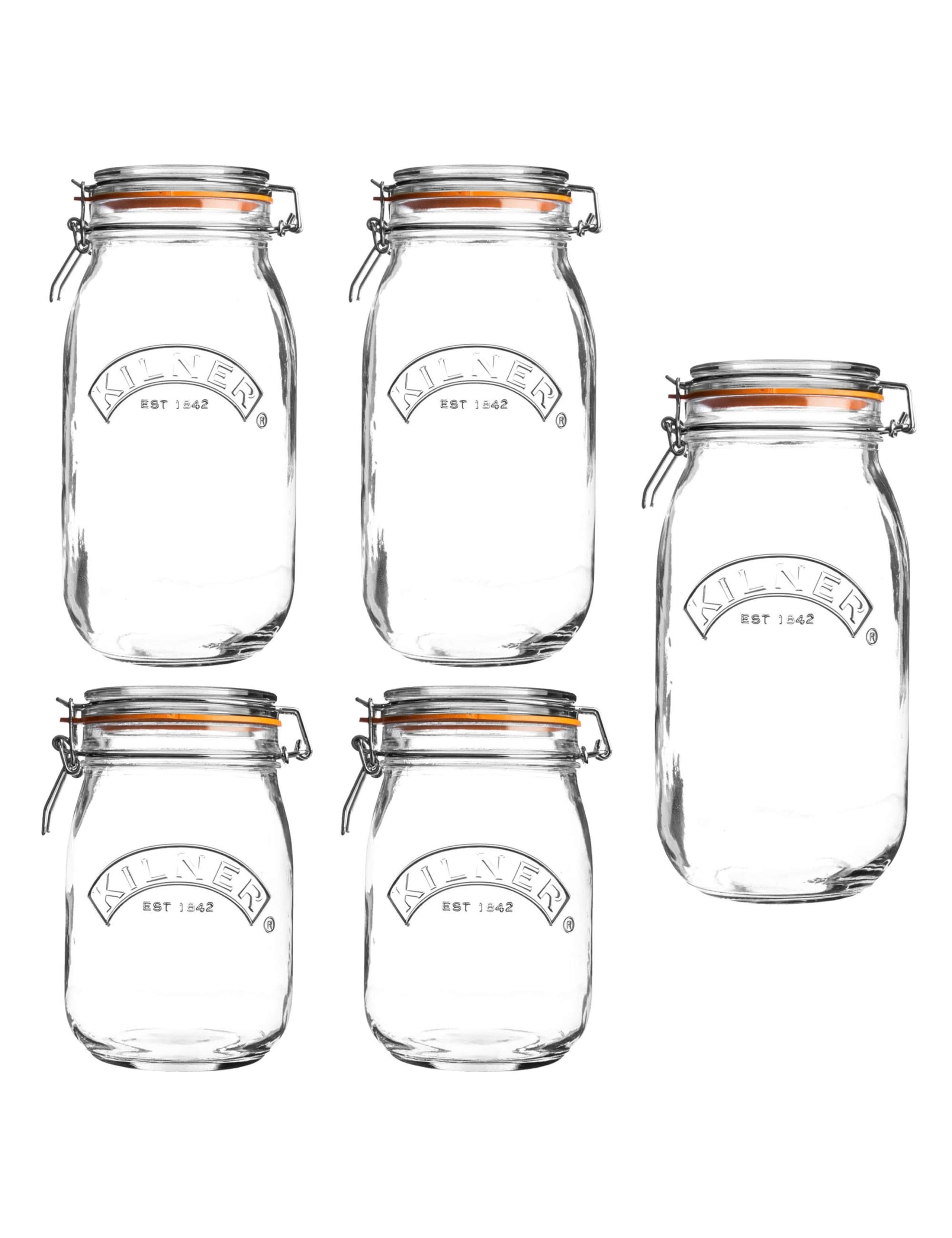 Set of 5 Round Glass Storage Jars 2 of 6