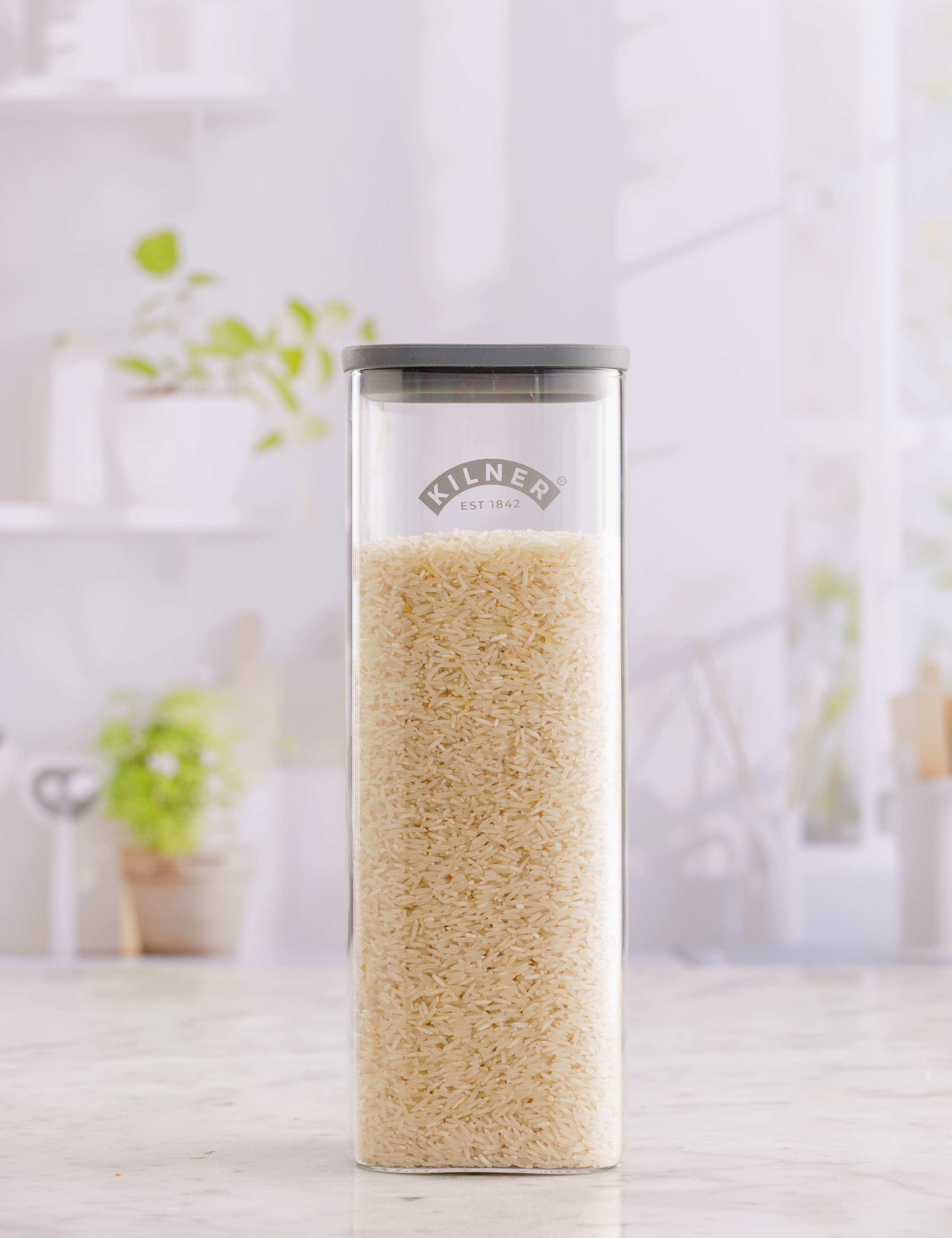 Set of 2 2L Square Glass Storage Jars 4 of 4
