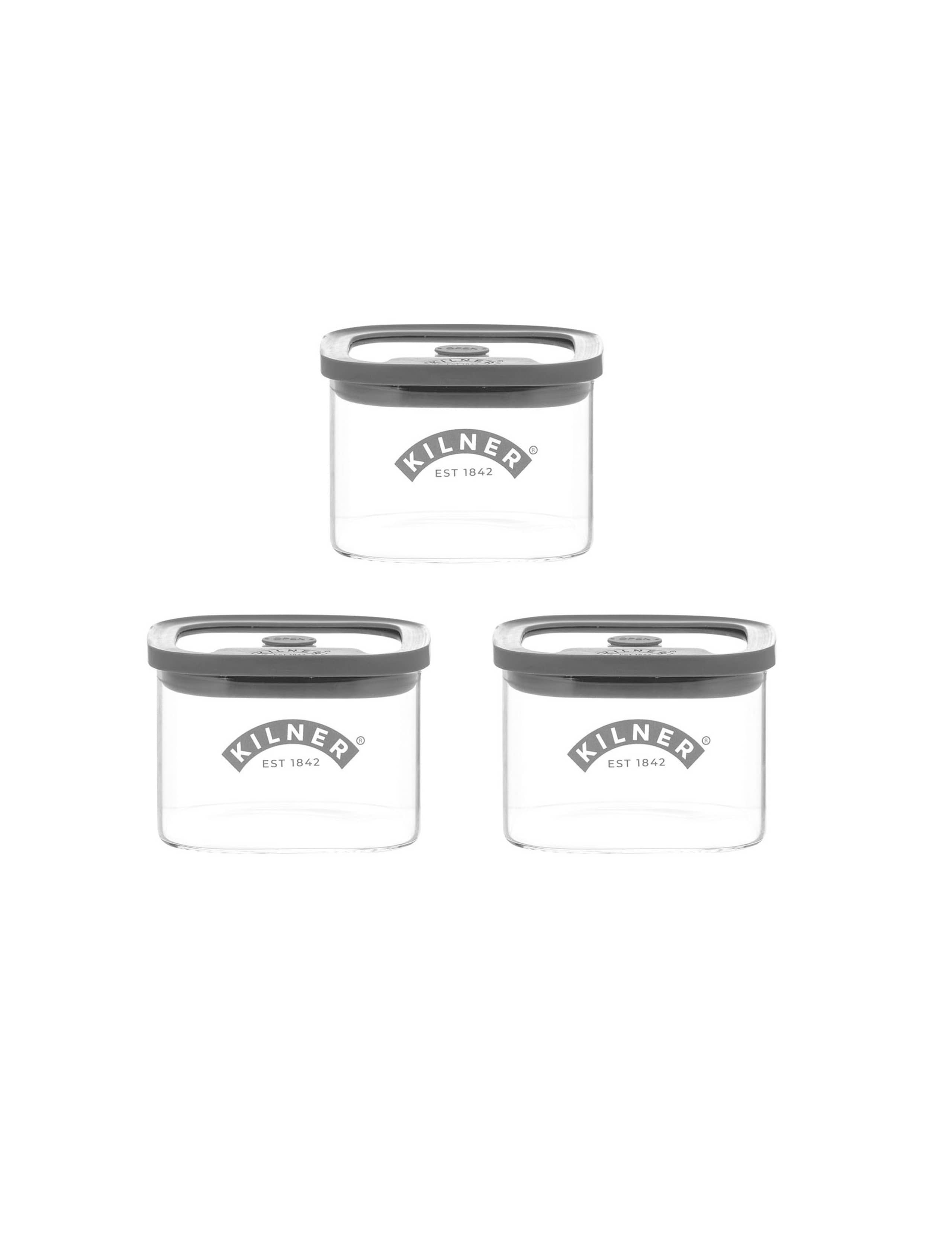 Set of 3 Square 0.5 Litre Fresh Storage Jars 2 of 5