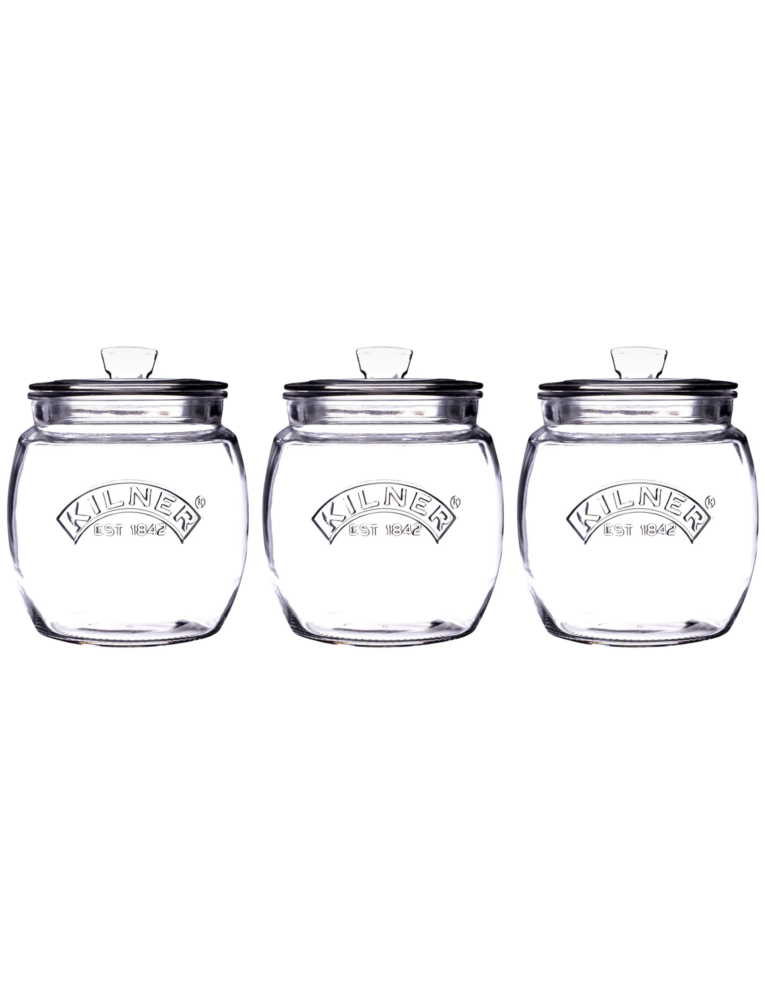 Set of 3 Universal 0.85L Push Top Jars 2 of 4