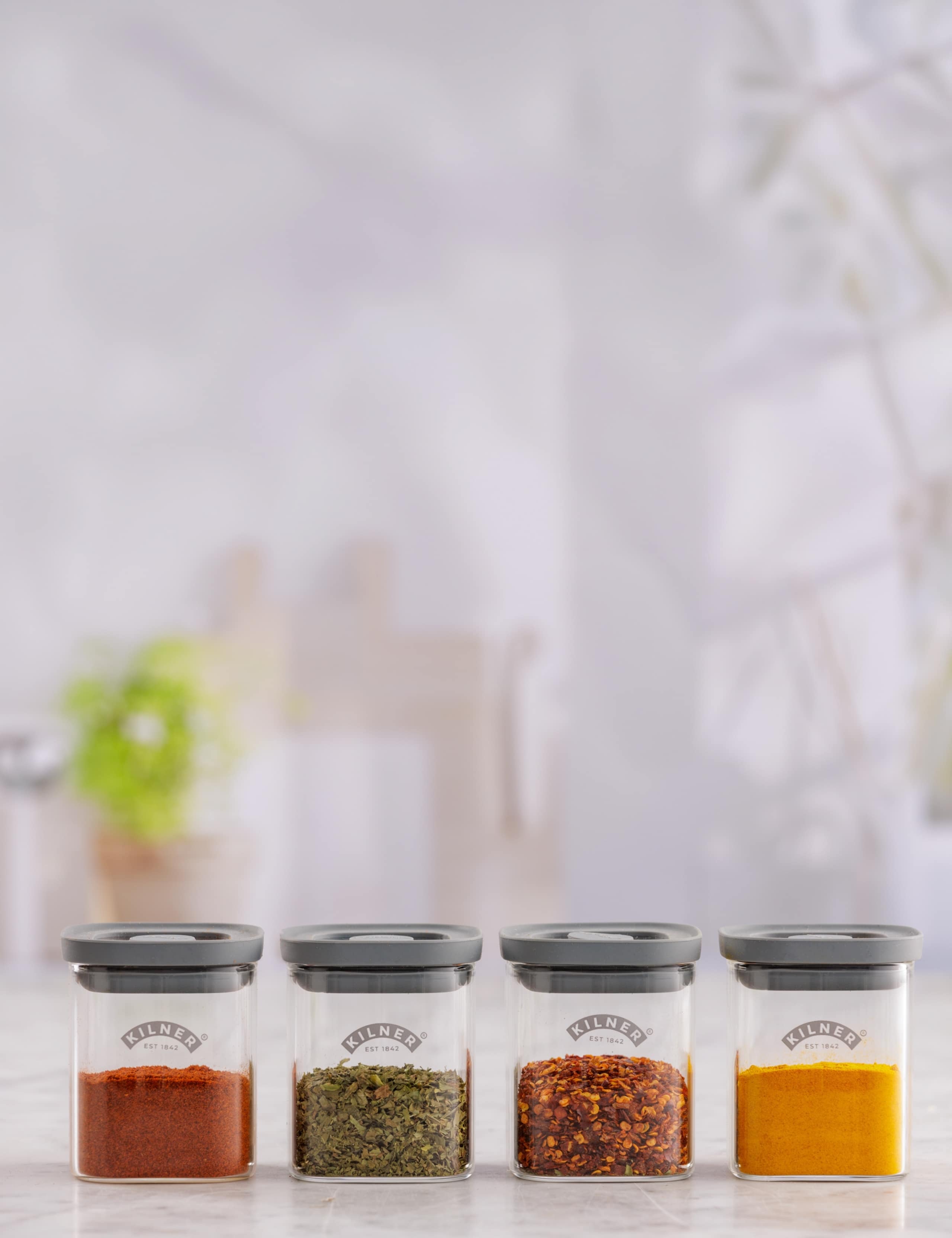Set of 6 Square 0.16L Fresh Storage Jars 4 of 6