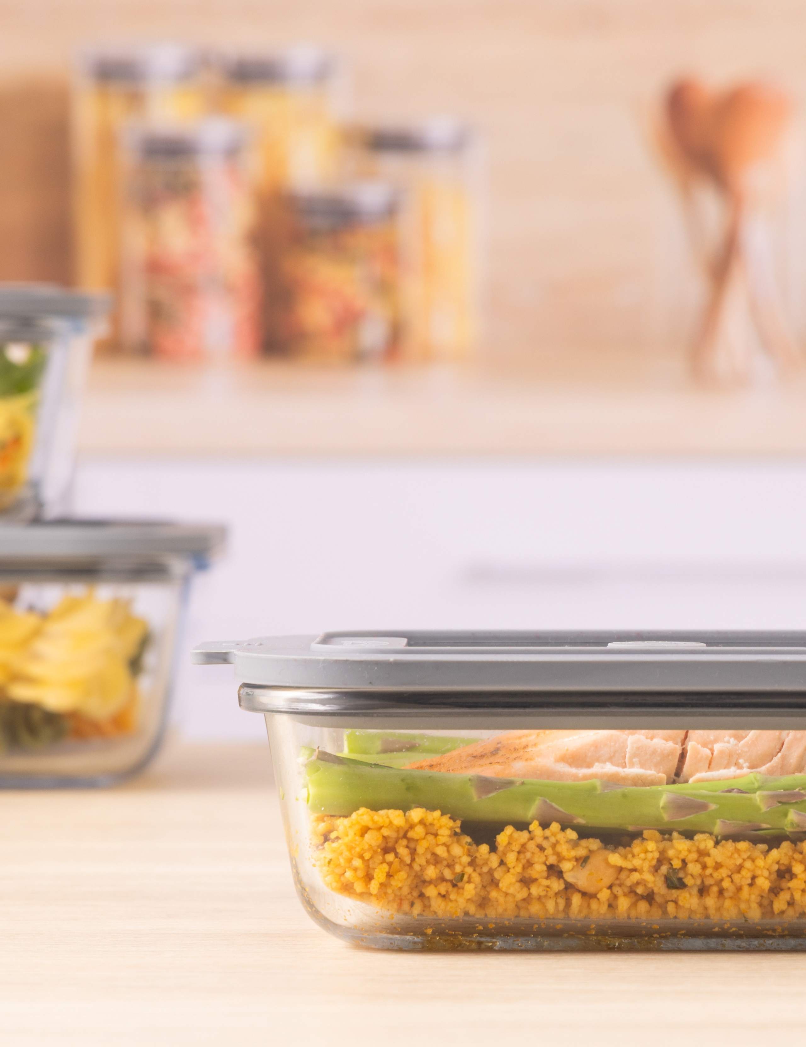 Set of 2 0.63L Rectangular Storage Boxes 4 of 5
