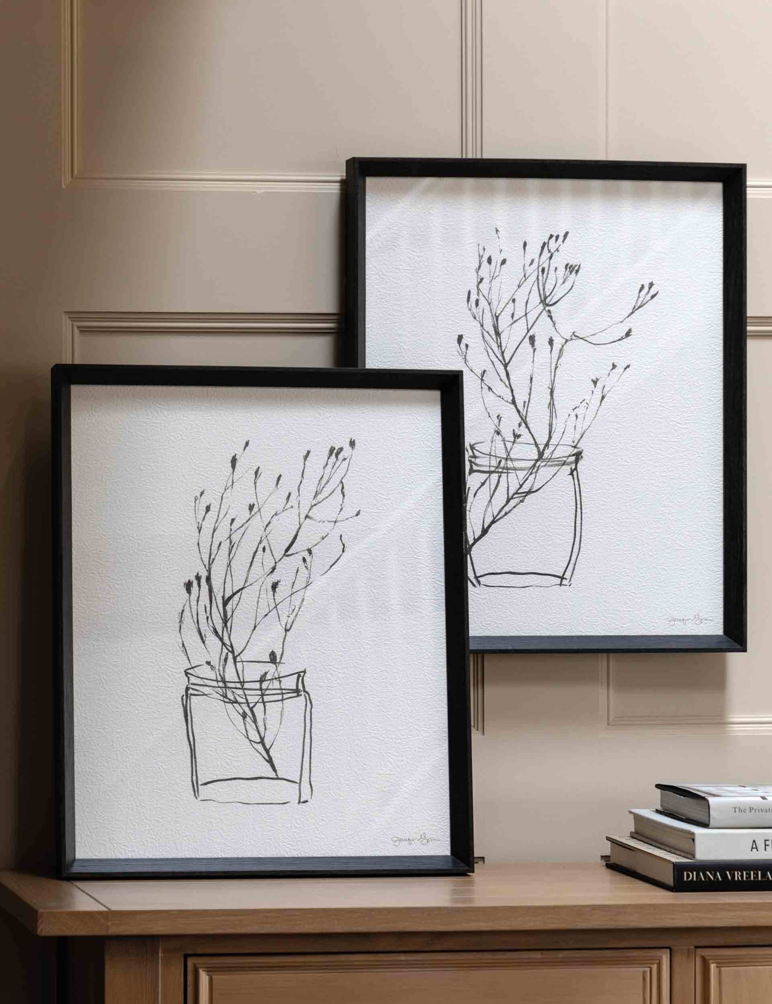 Set of 2 Delicate Nature Framed Art 1 of 8