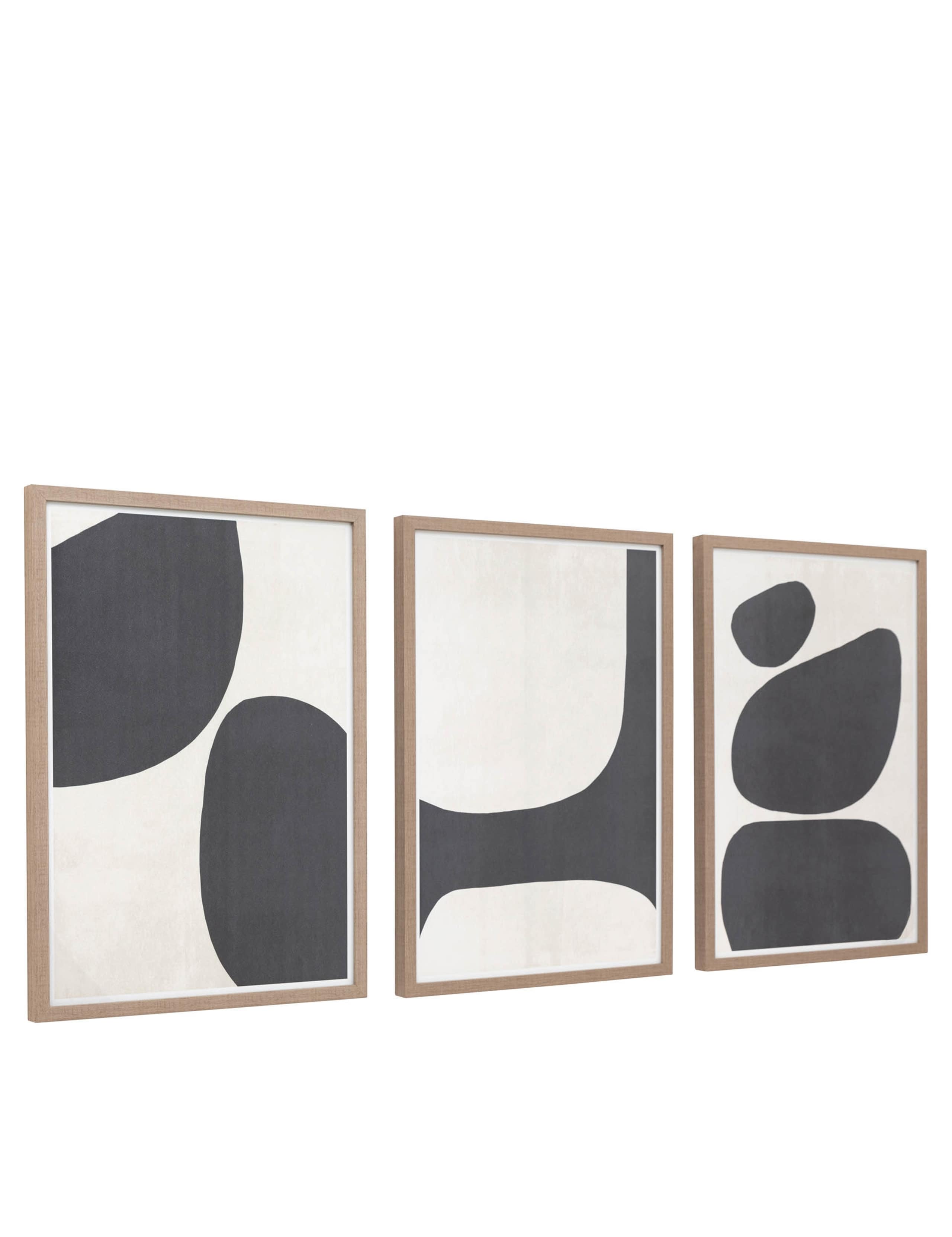 Set of 3 Pebble Collection Framed Canvas 4 of 8