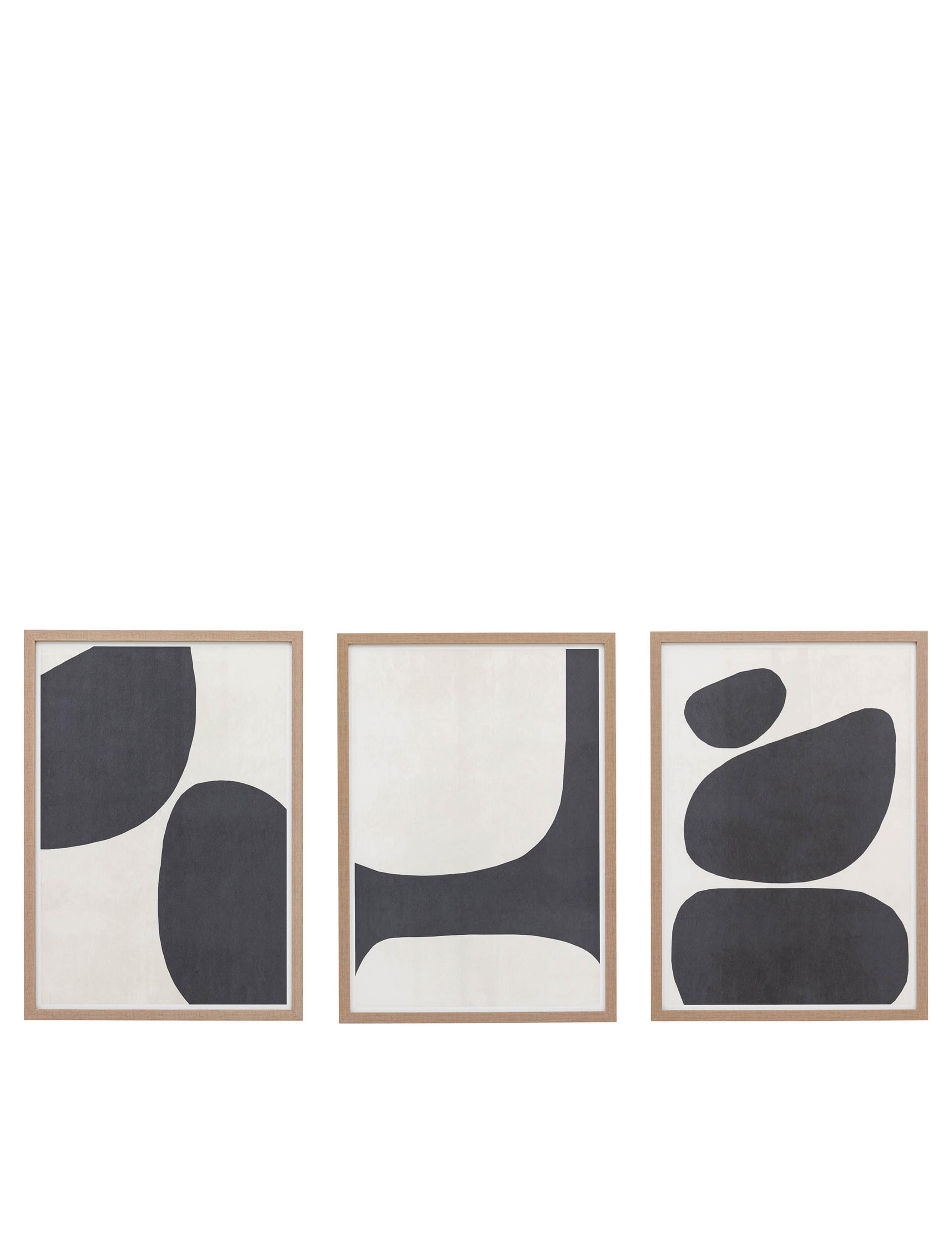 Set of 3 Pebble Collection Framed Canvas 2 of 8