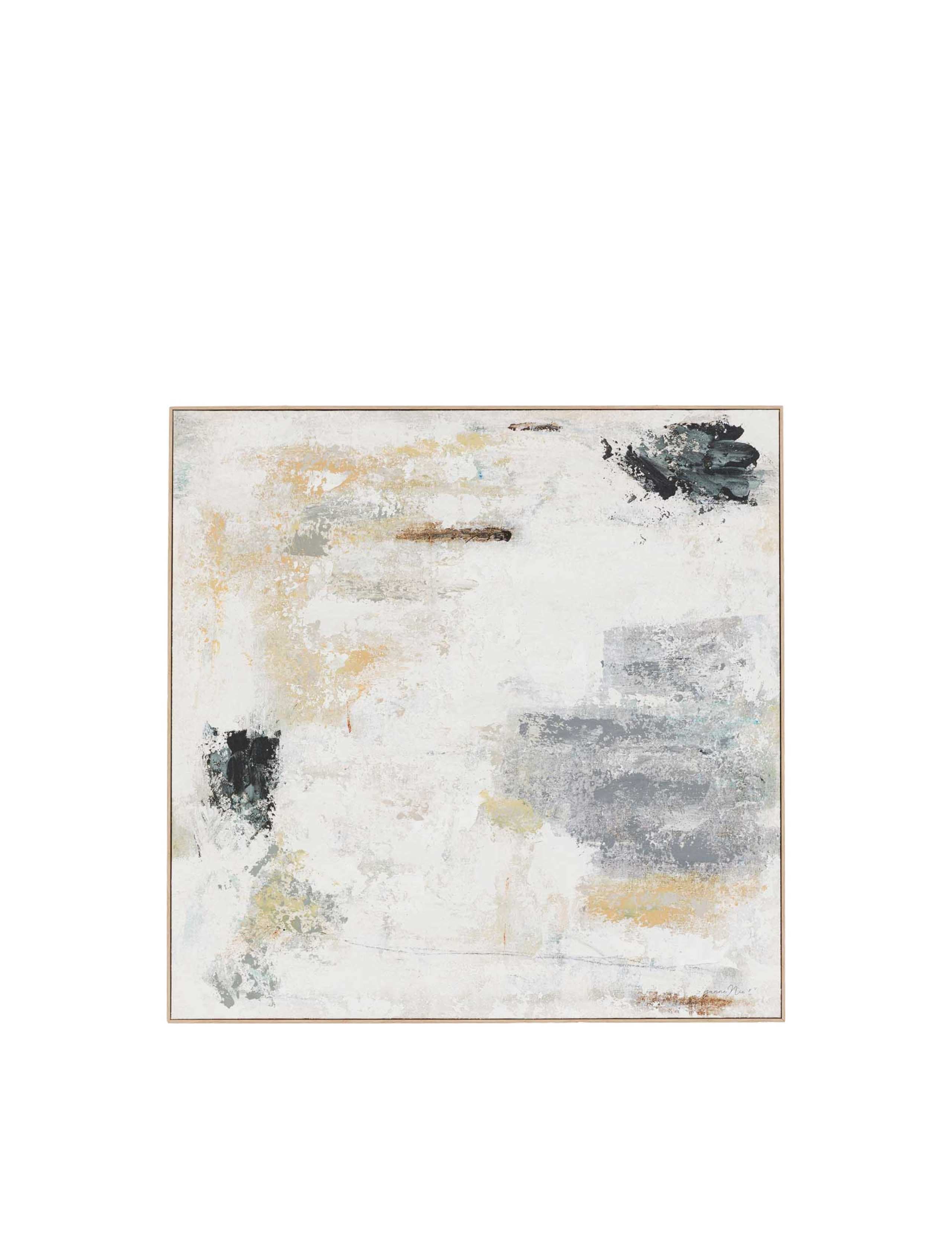 White Noise Abstract Square Framed Canvas 2 of 5