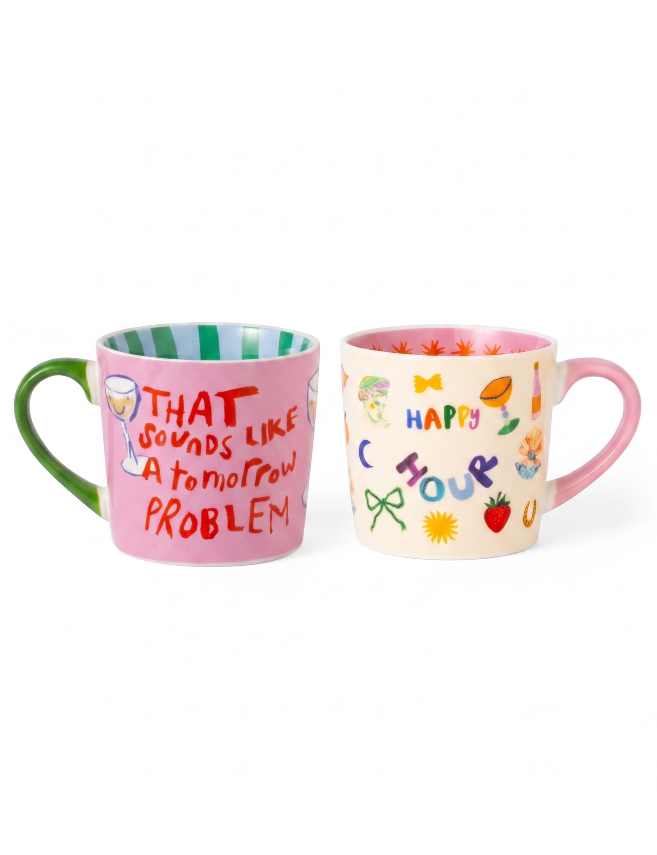 Set of 2 Slogan Mugs 1 of 8