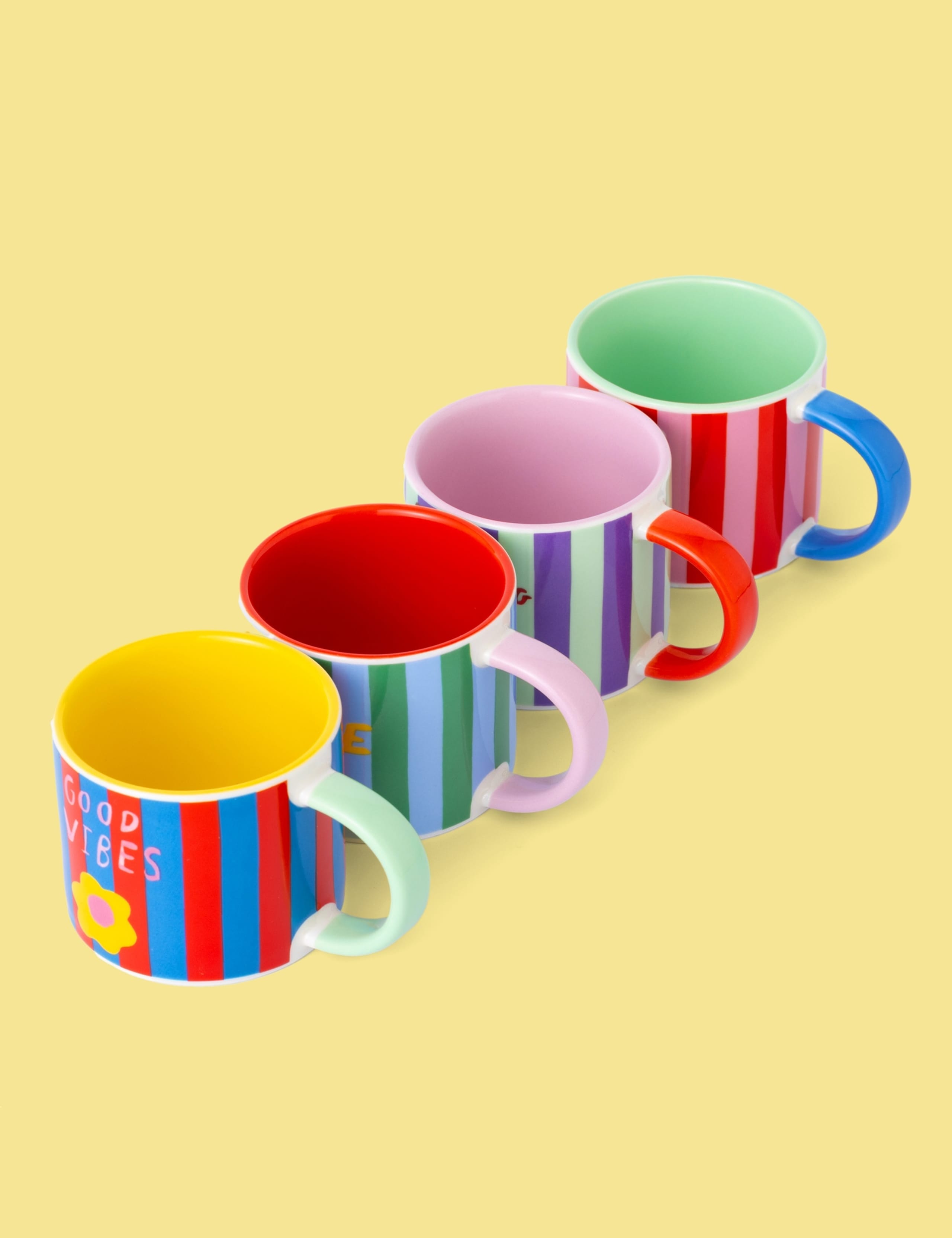 Set of 4 Coffee Club Striped Espresso Cups 5 of 10