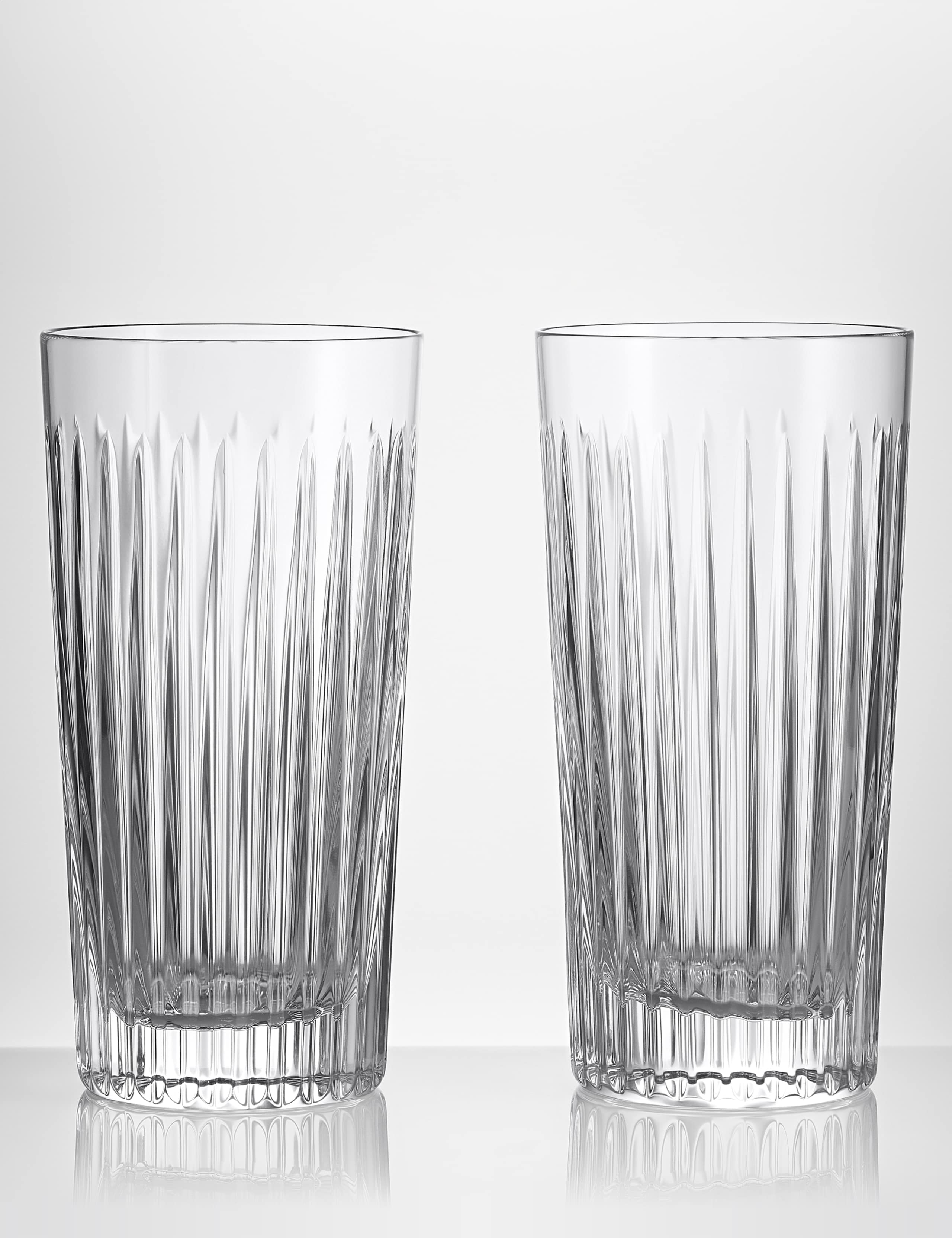 Set of 2 Aras Crystal Hi Ball Glasses 1 of 3