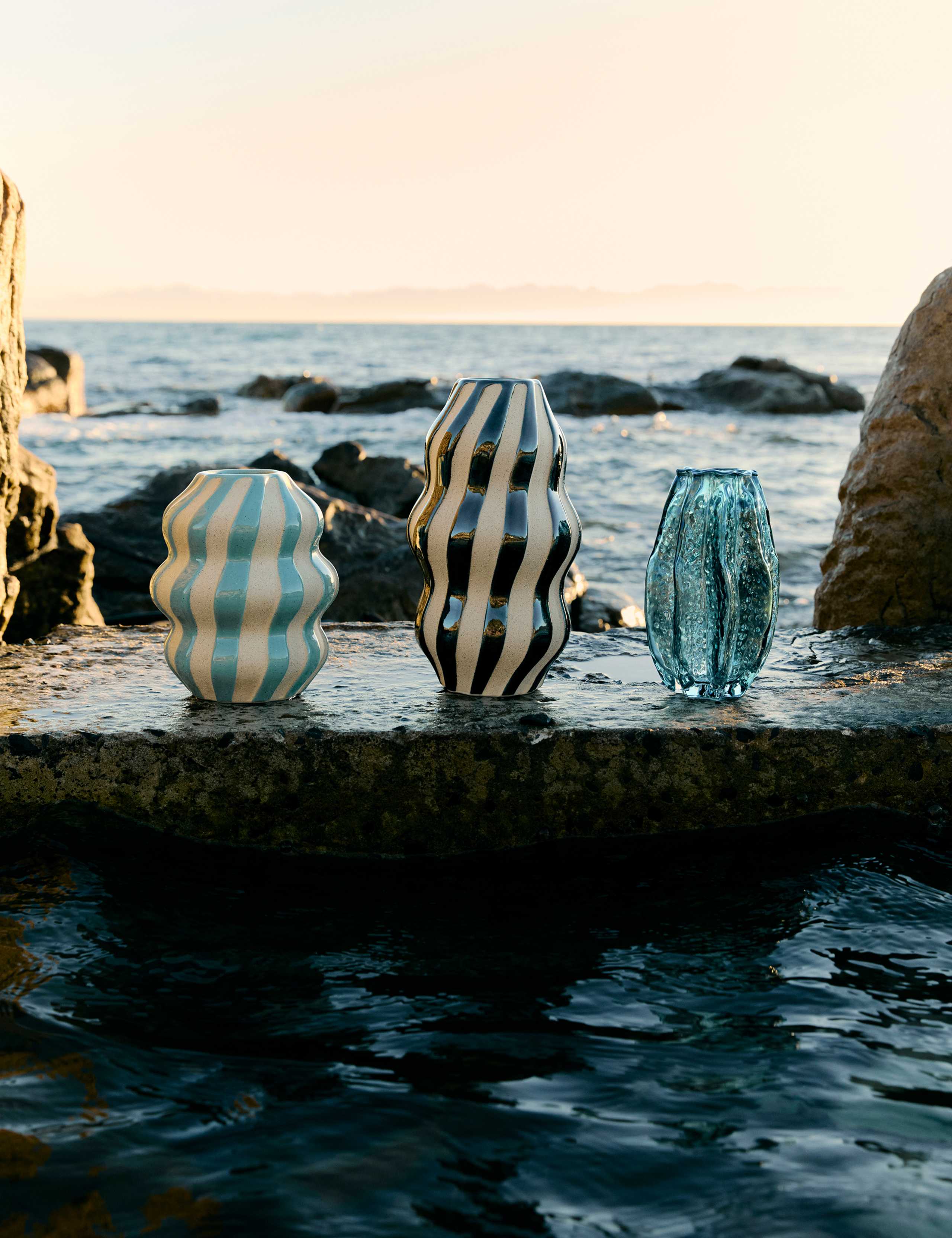Medium Striped Ceramic Vase 5 of 5