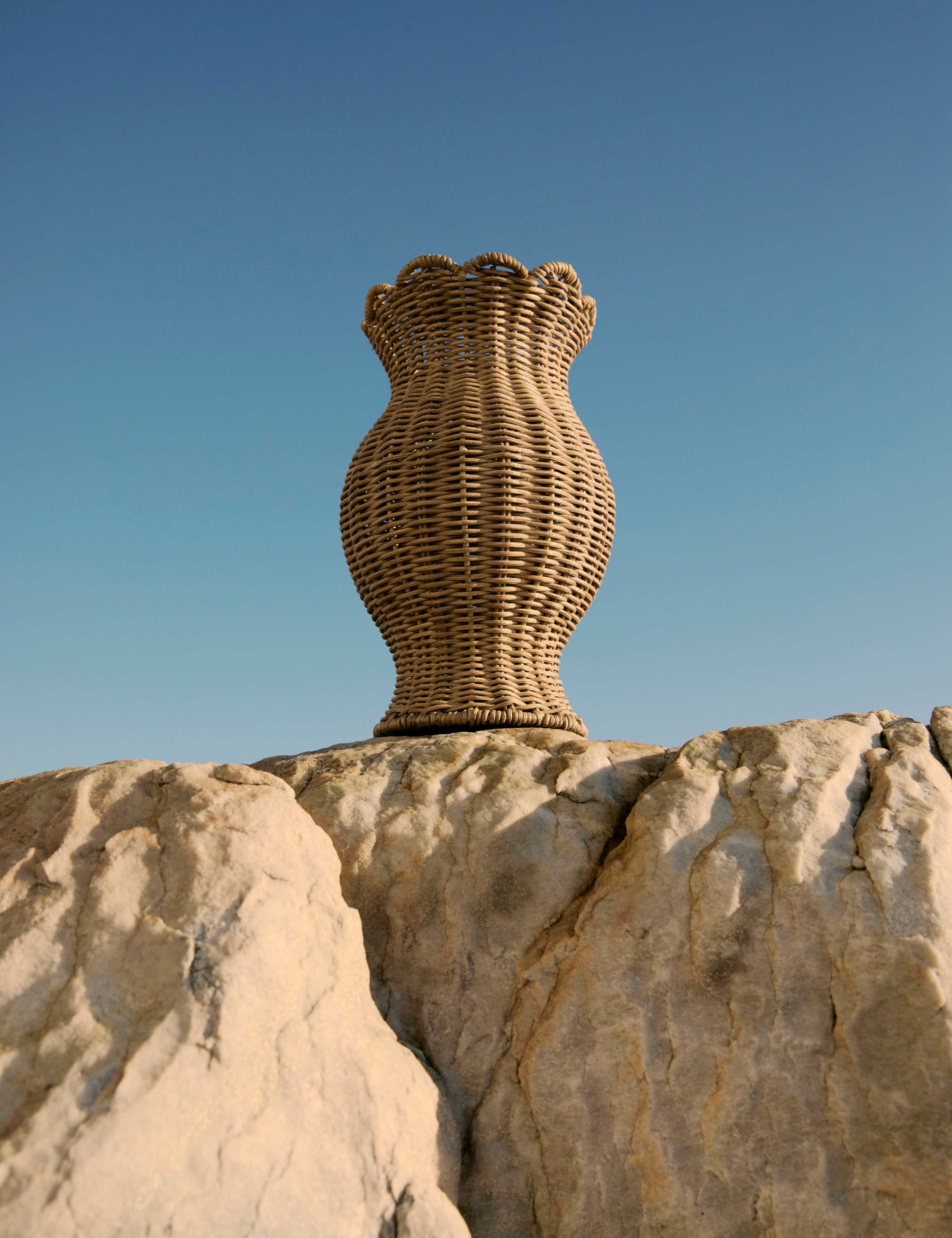 Wicker Scallop Vase 1 of 4