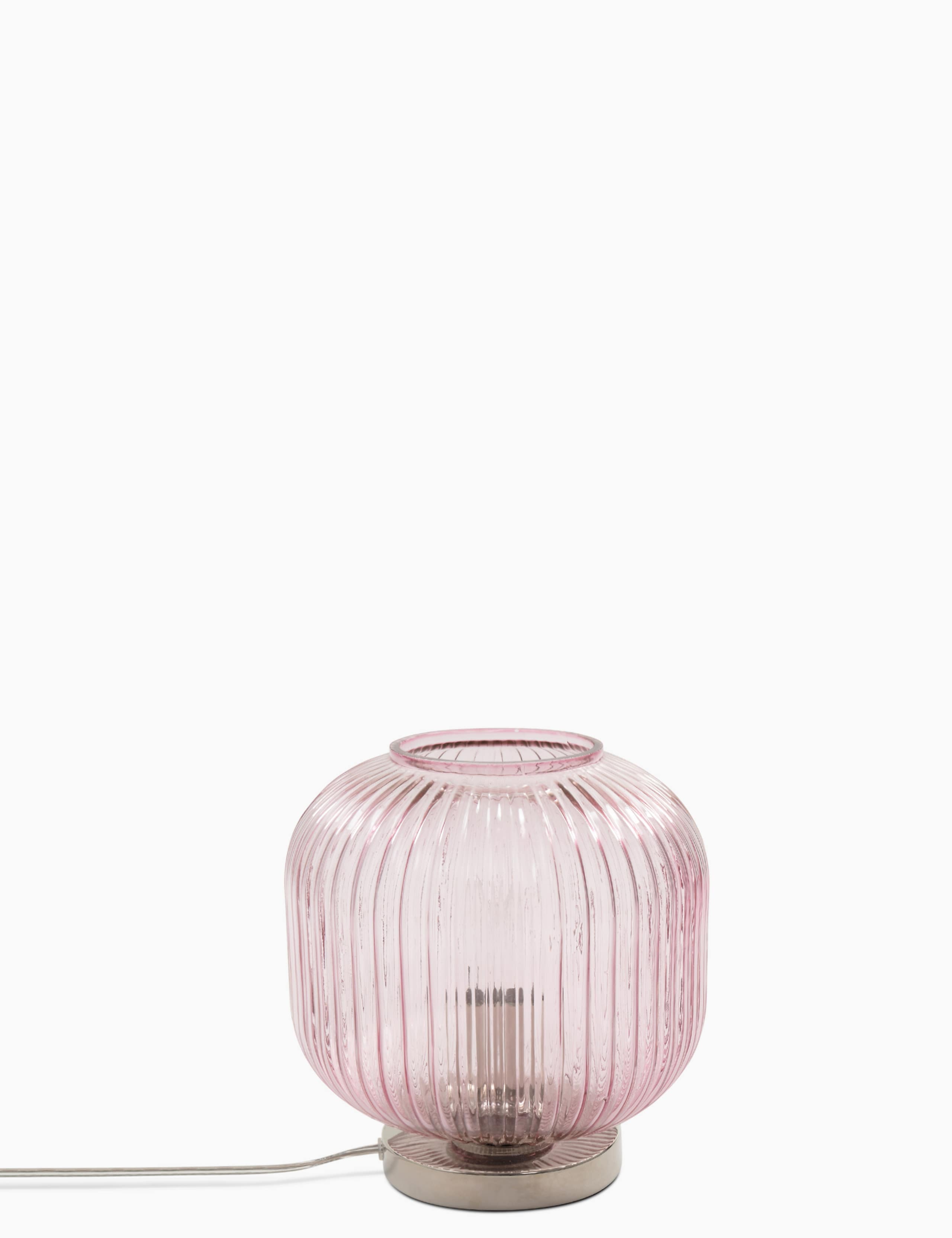 Ribbed Glass Table Lamp 1 of 5