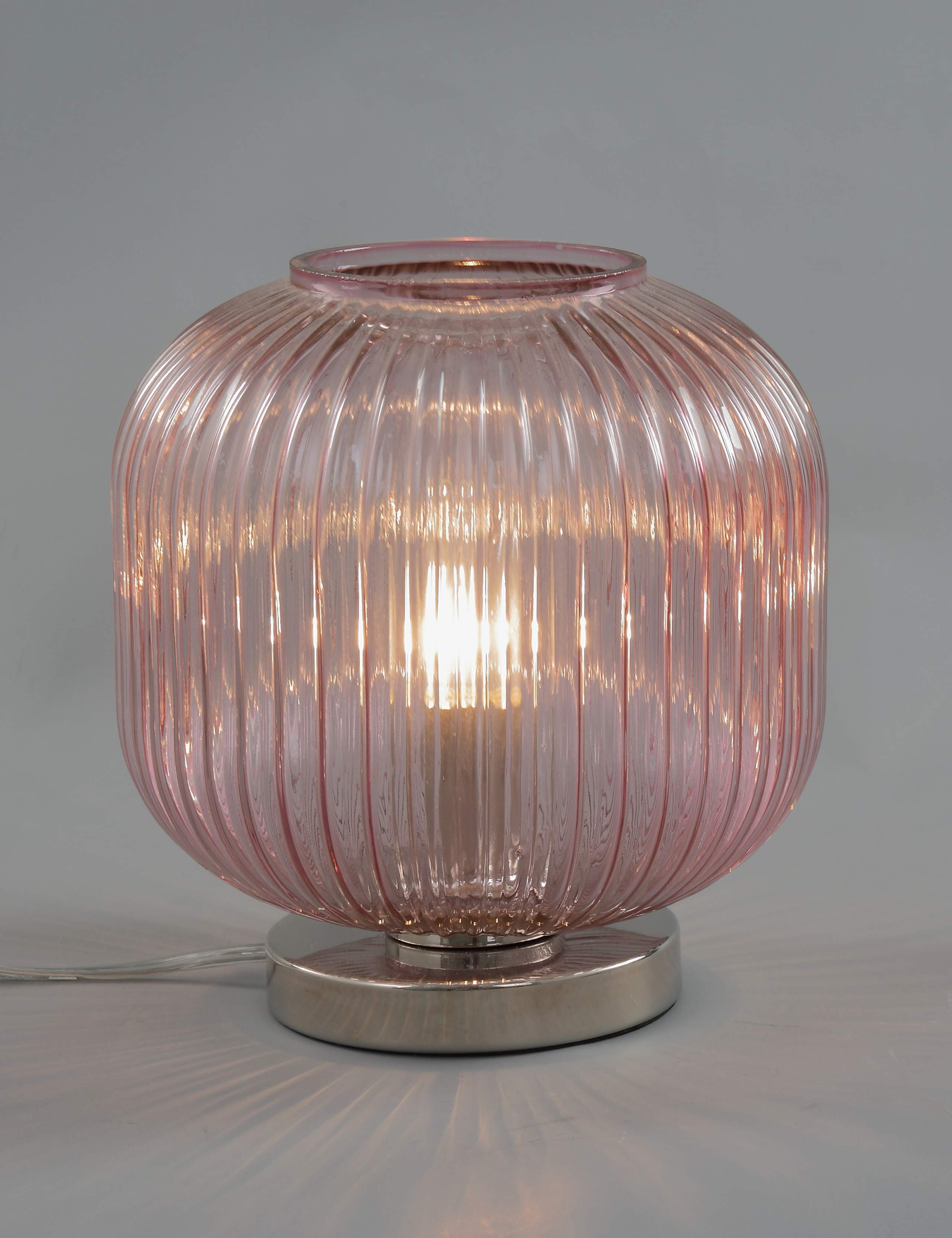 Ribbed Glass Table Lamp 3 of 5