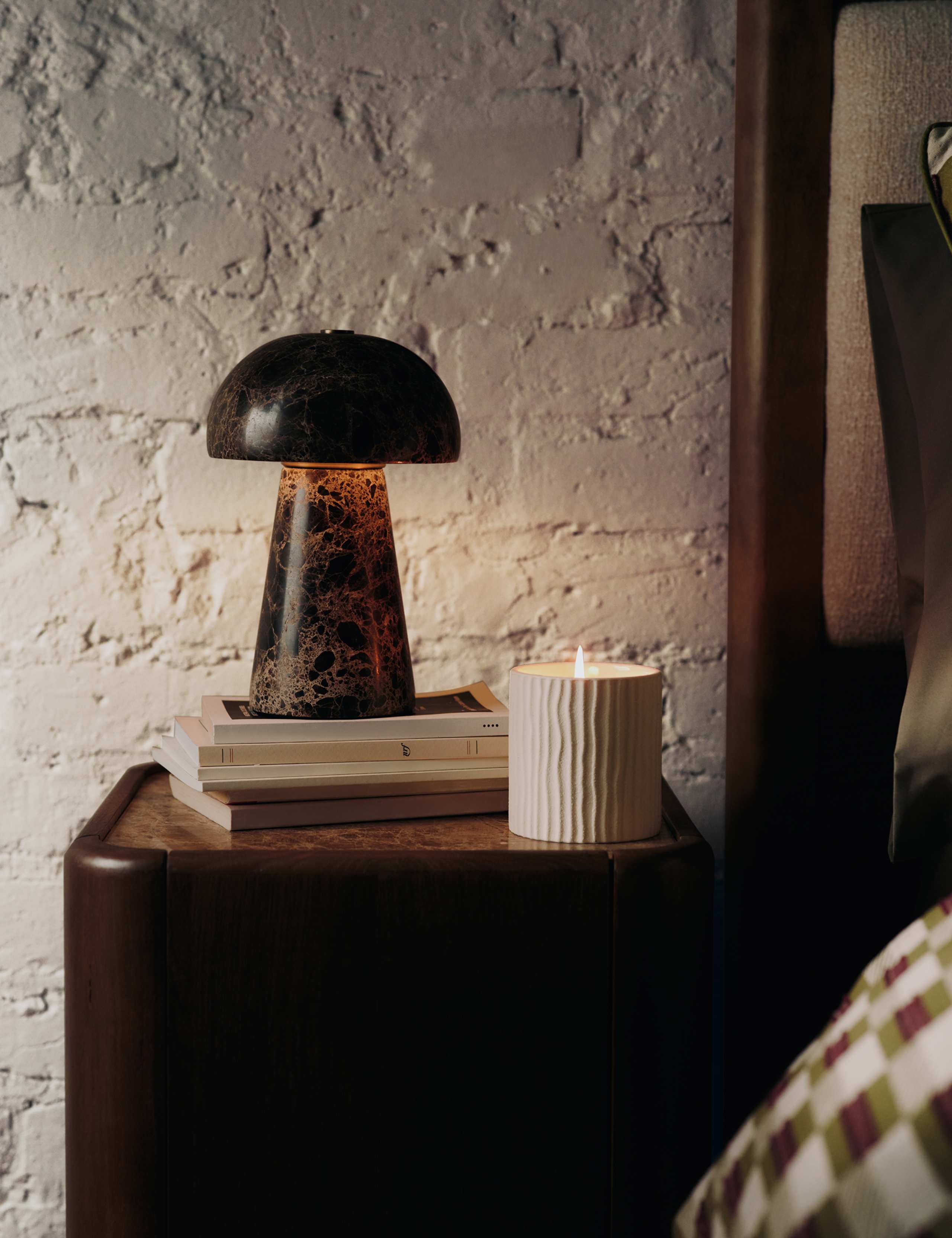 Marble Rechargeable Mushroom Lamp 5 of 5