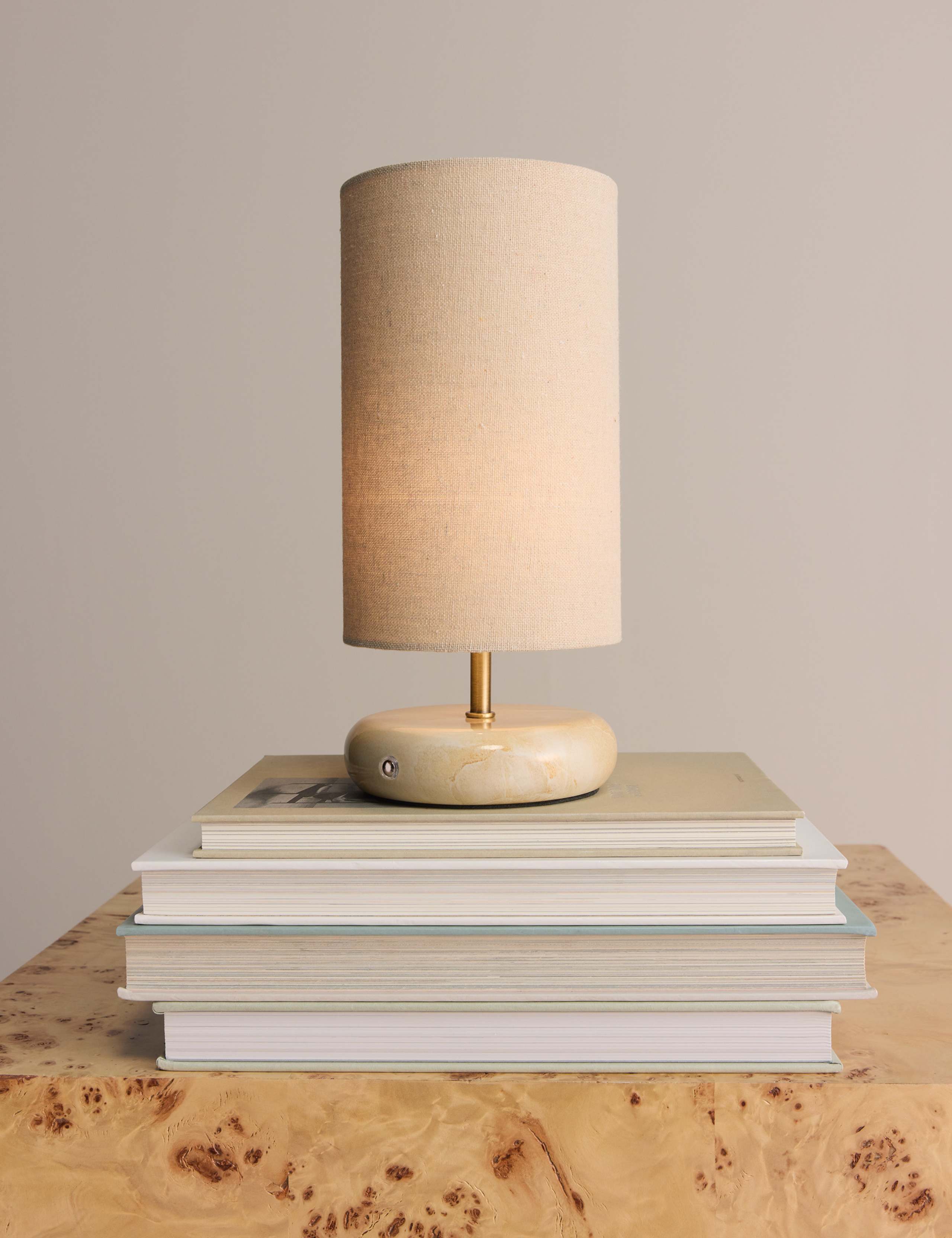 Pebble Stone Effect Rechargeable Table Lamp 1 of 5