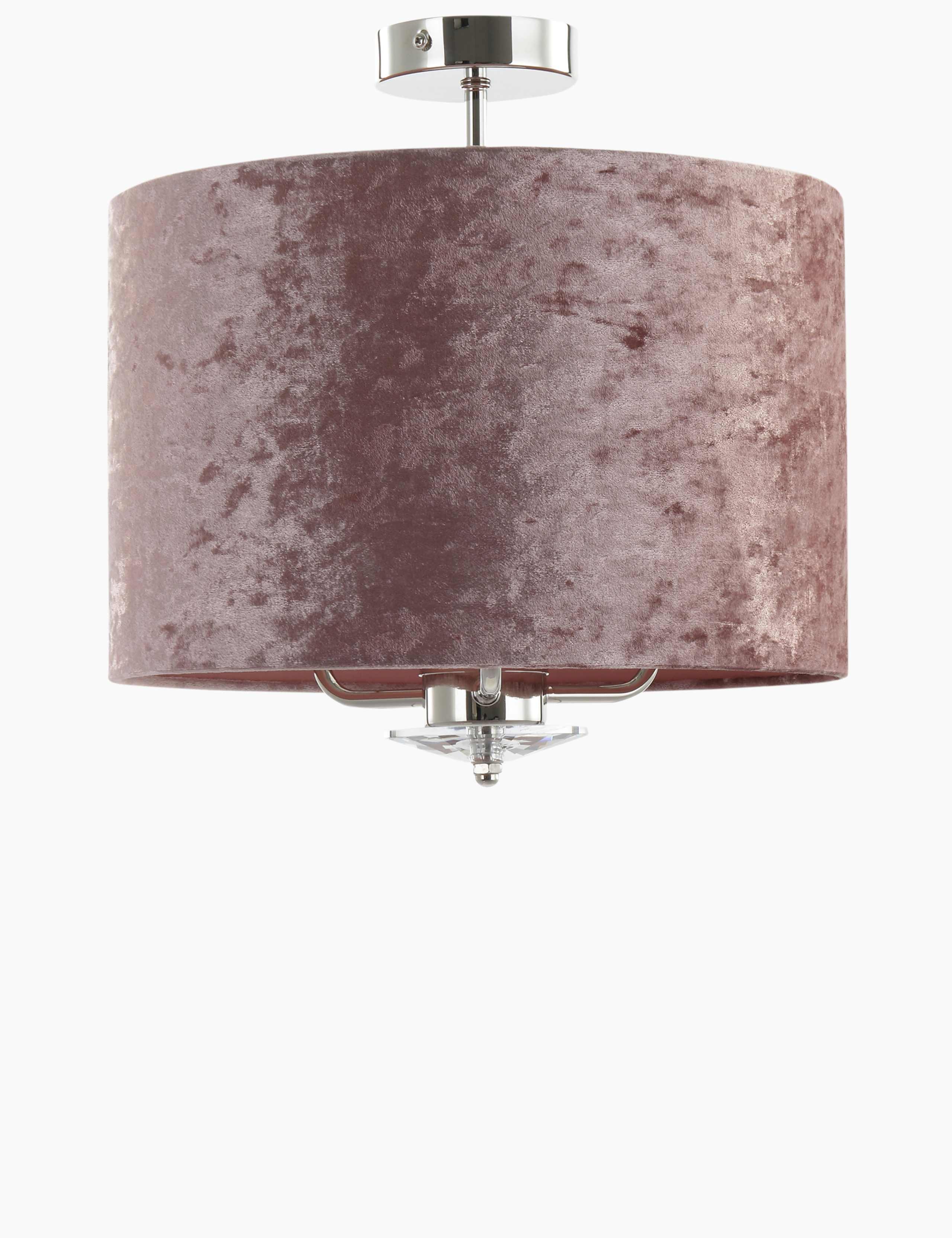 Velvet Shade Flush Ceiling Light 1 of 4