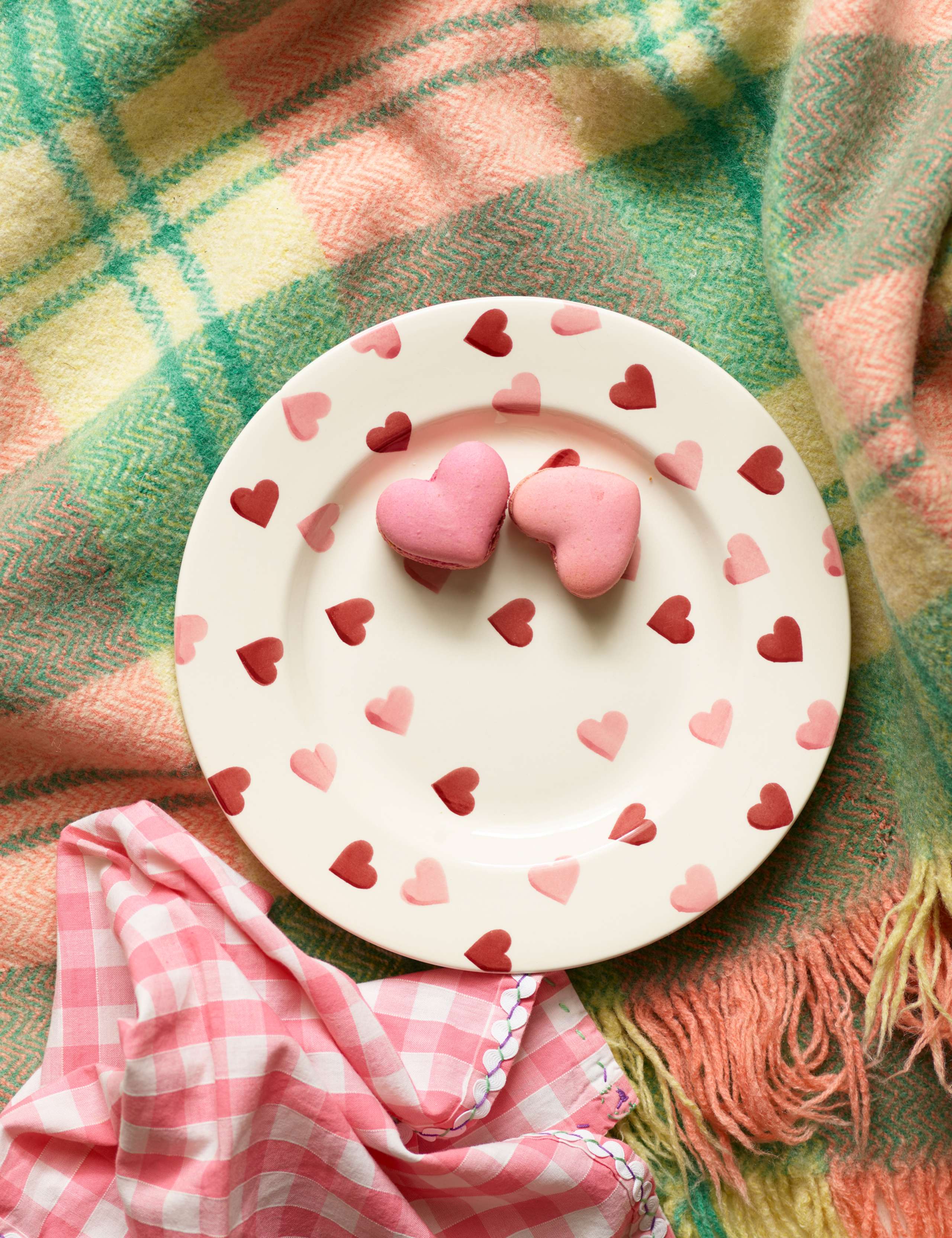 Pink Hearts Side Plate 1 of 2