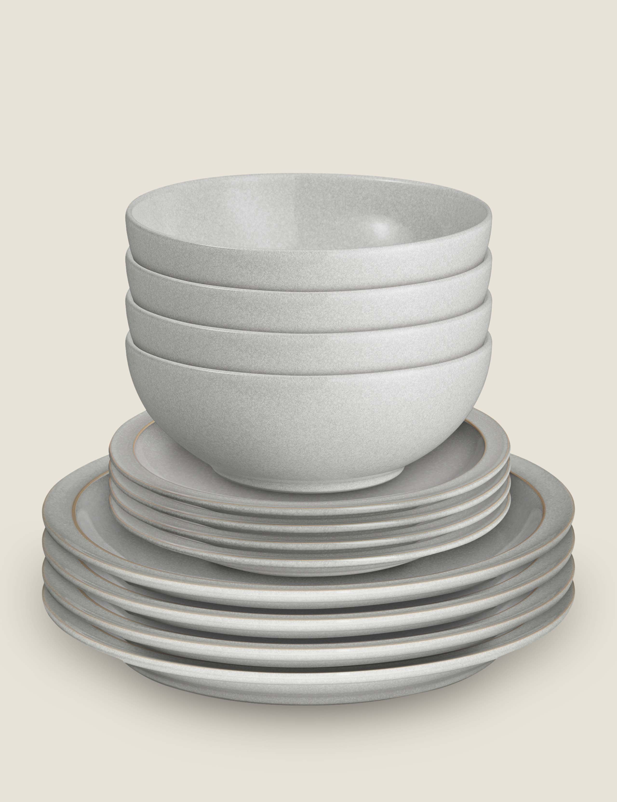 12 Piece Dove Grey Dinner Set 4 of 5