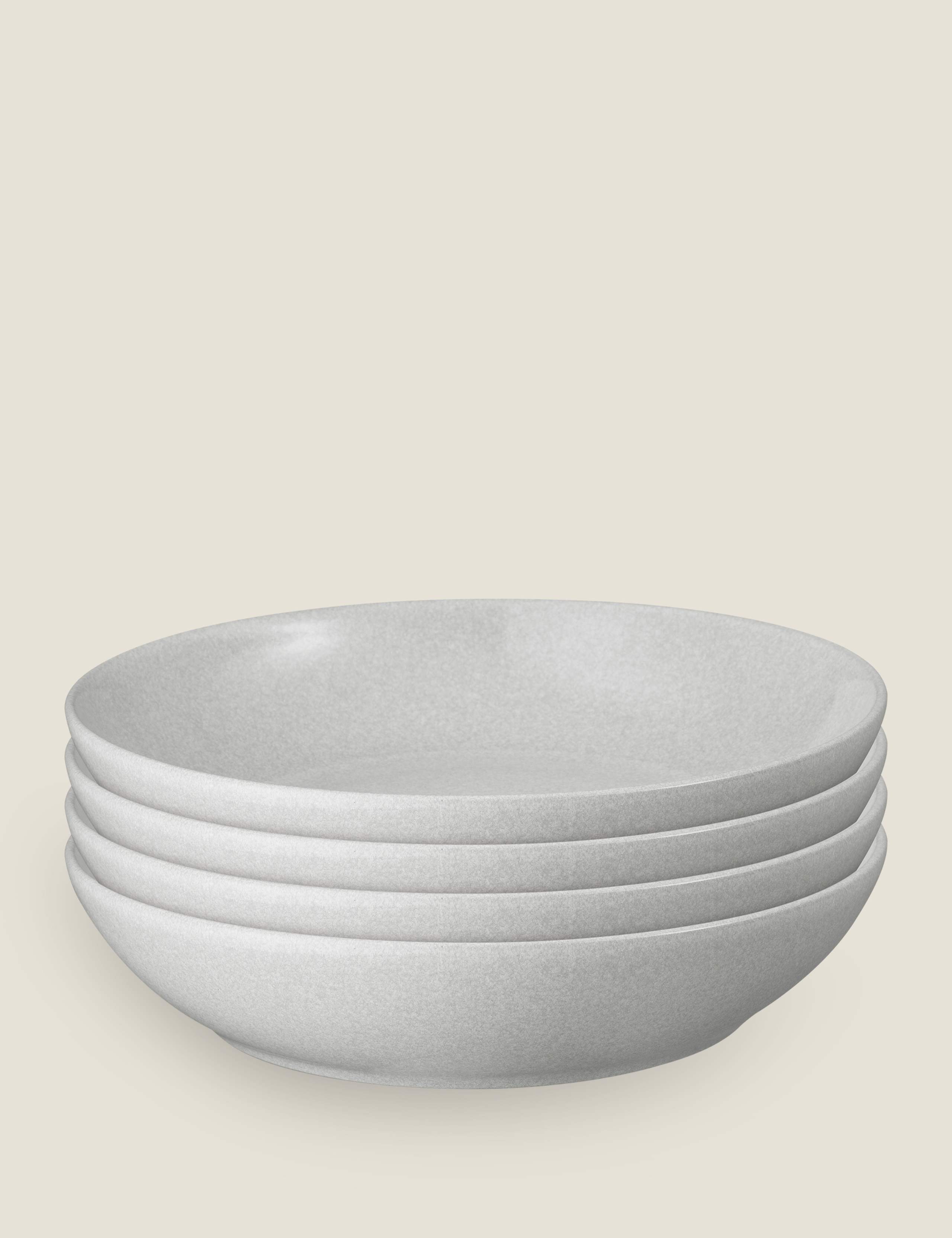 Set of 4 Dove Grey Pasta Bowls 2 of 5
