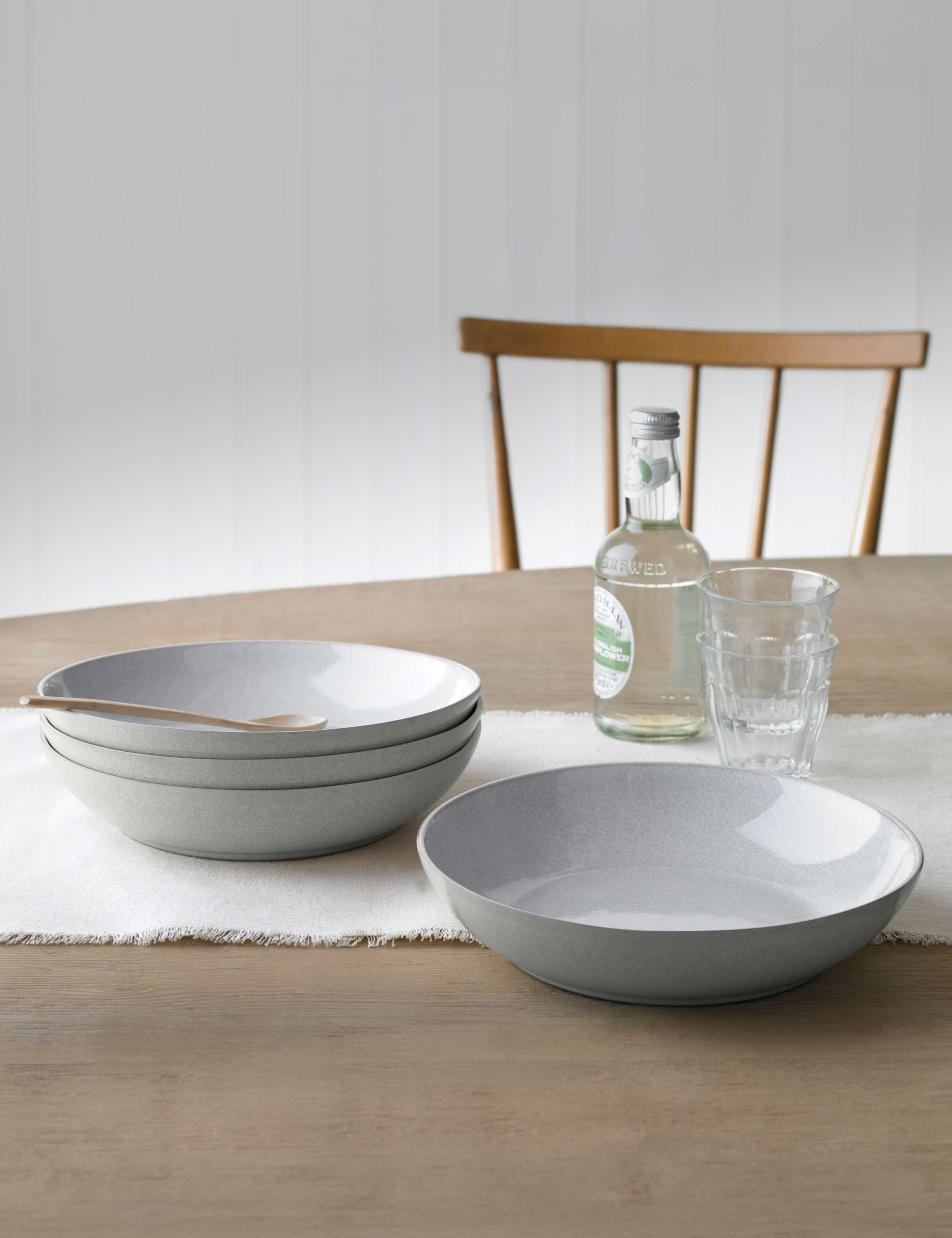 Set of 4 Dove Grey Pasta Bowls 3 of 5